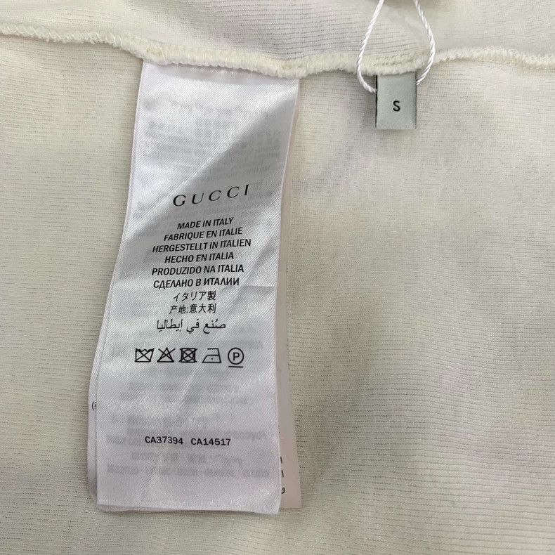 Gucci GucciWhite logo mesh embroidery cotton round-neck short-sle Size US S / EU 44-46 / 1 - 6 Thumbnail