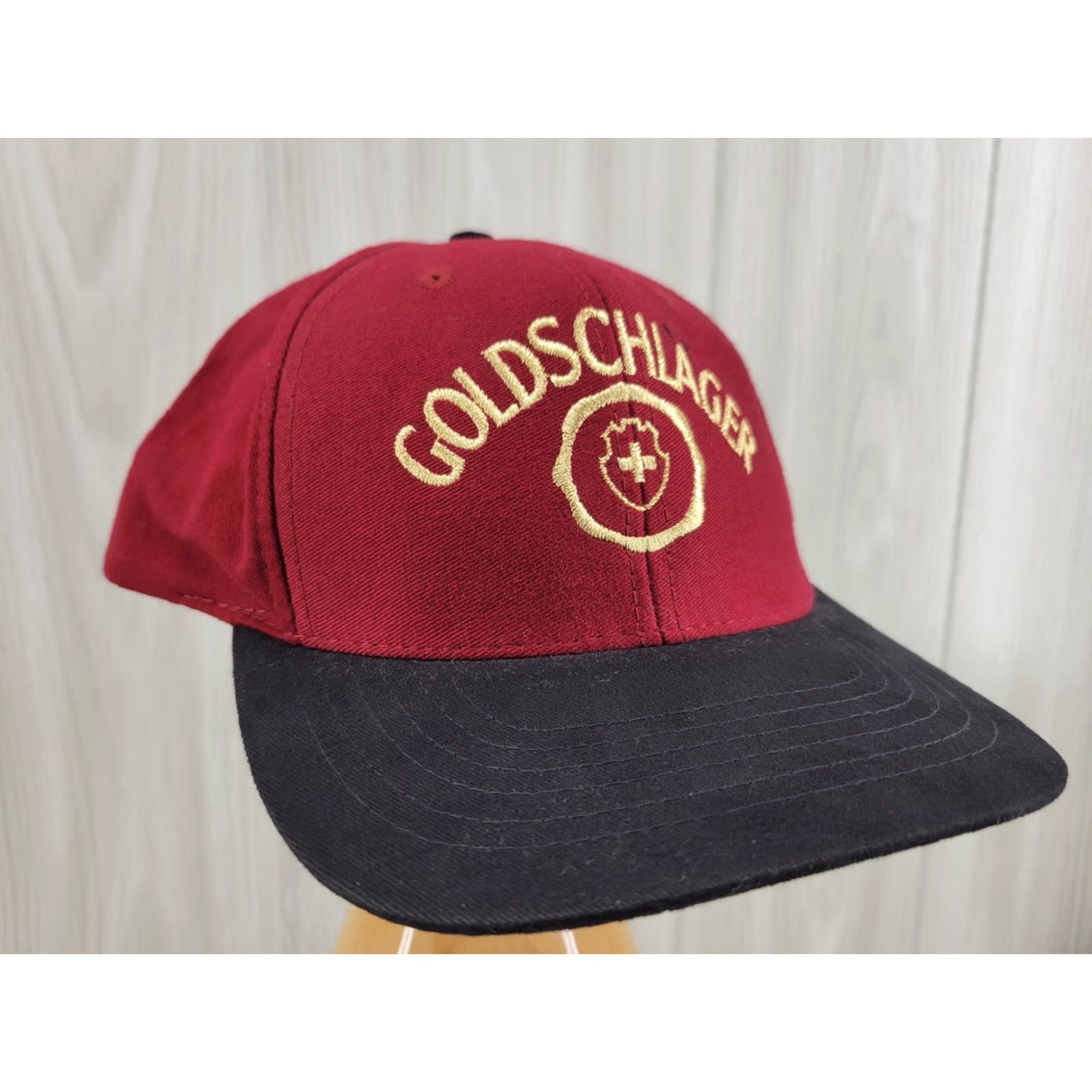 Vintage VINTAGE 90s Goldschlager Snapback Hat Cap Liquor Bar Promo Embroidered Red Black Adjustable Unisex Adults Cotton Canvas Baseball Cap Fans Mens Womens Size ONE SIZE - 3 Thumbnail