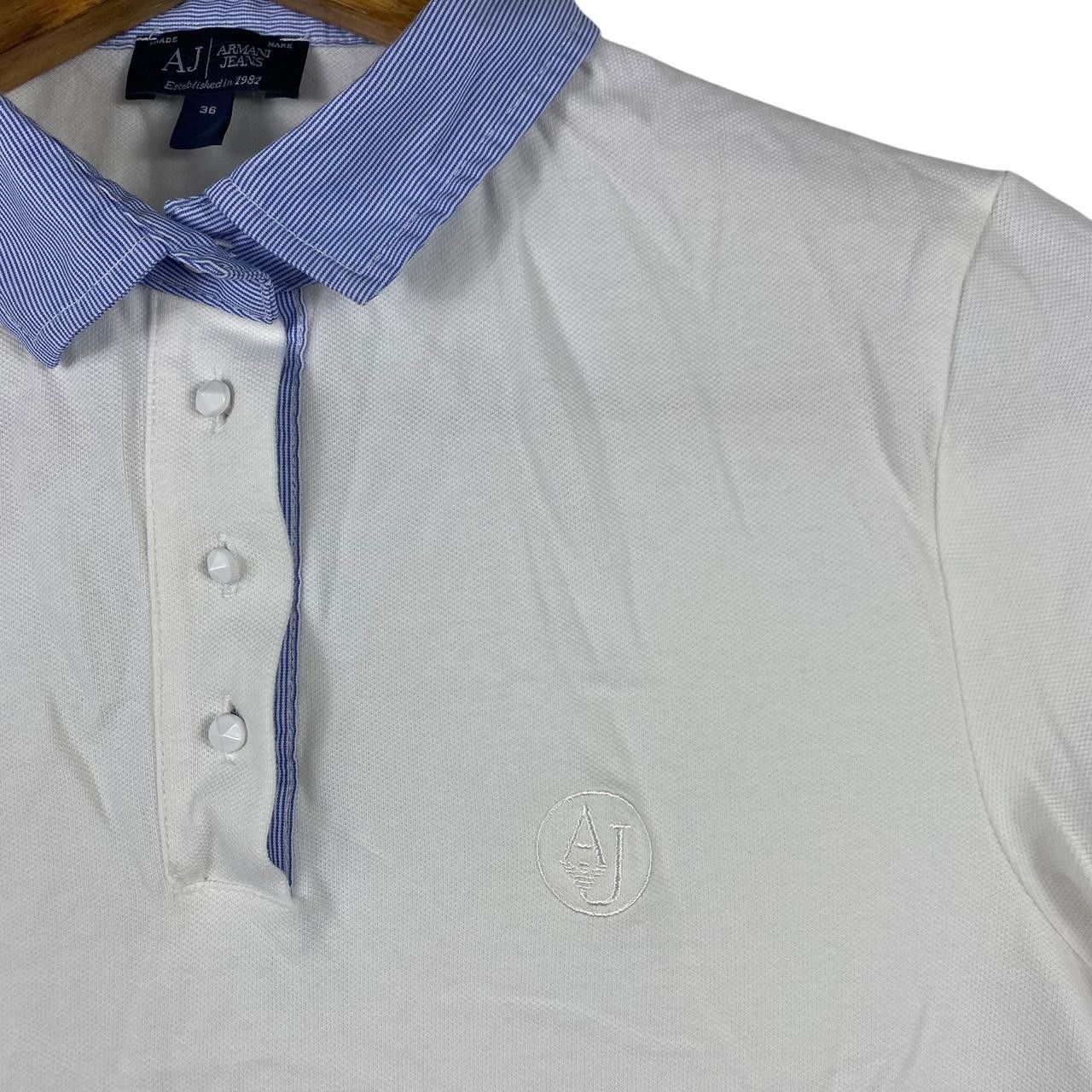 Armani ARMANI JEANS EMPORIO Giorgio Plain Polo Tee Shirt Top Collar Size S / US 4 / IT 40 - 3 Thumbnail