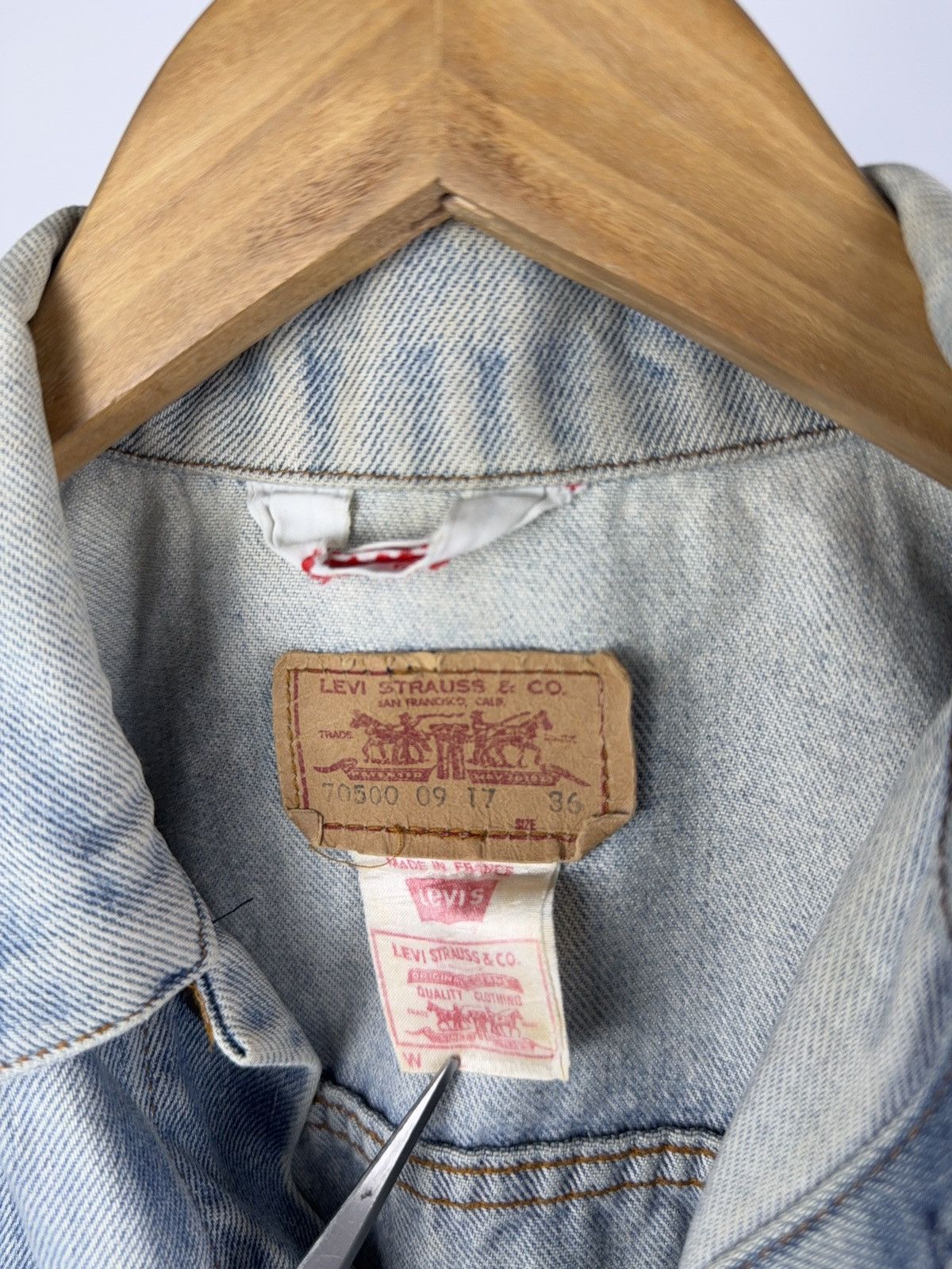 Levi's Vintage Clothing Vintage 80s Archive Retro Levi’s Denim Vest Made in France Size M / US 6-8 / IT 42-44 - 15 Thumbnail