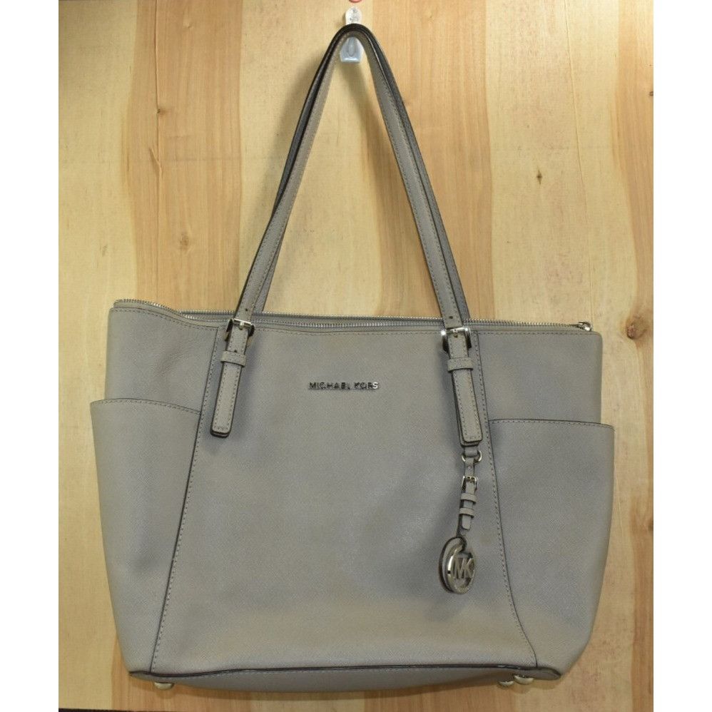 Michael Kors Michael Kors Jet Set Top Zip Tote Saffiano Leather Gray Shou Size ONE SIZE - 1 Thumbnail
