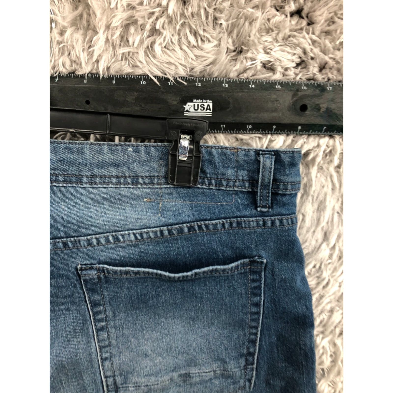 Vintage MBX Slim Short Mens 38 Mid Rise Medium Wash Denim Bermuda 5-Pocket Blue Slim Fit Casual Jeans Mens Size US 38 / EU 54 - 7 Thumbnail