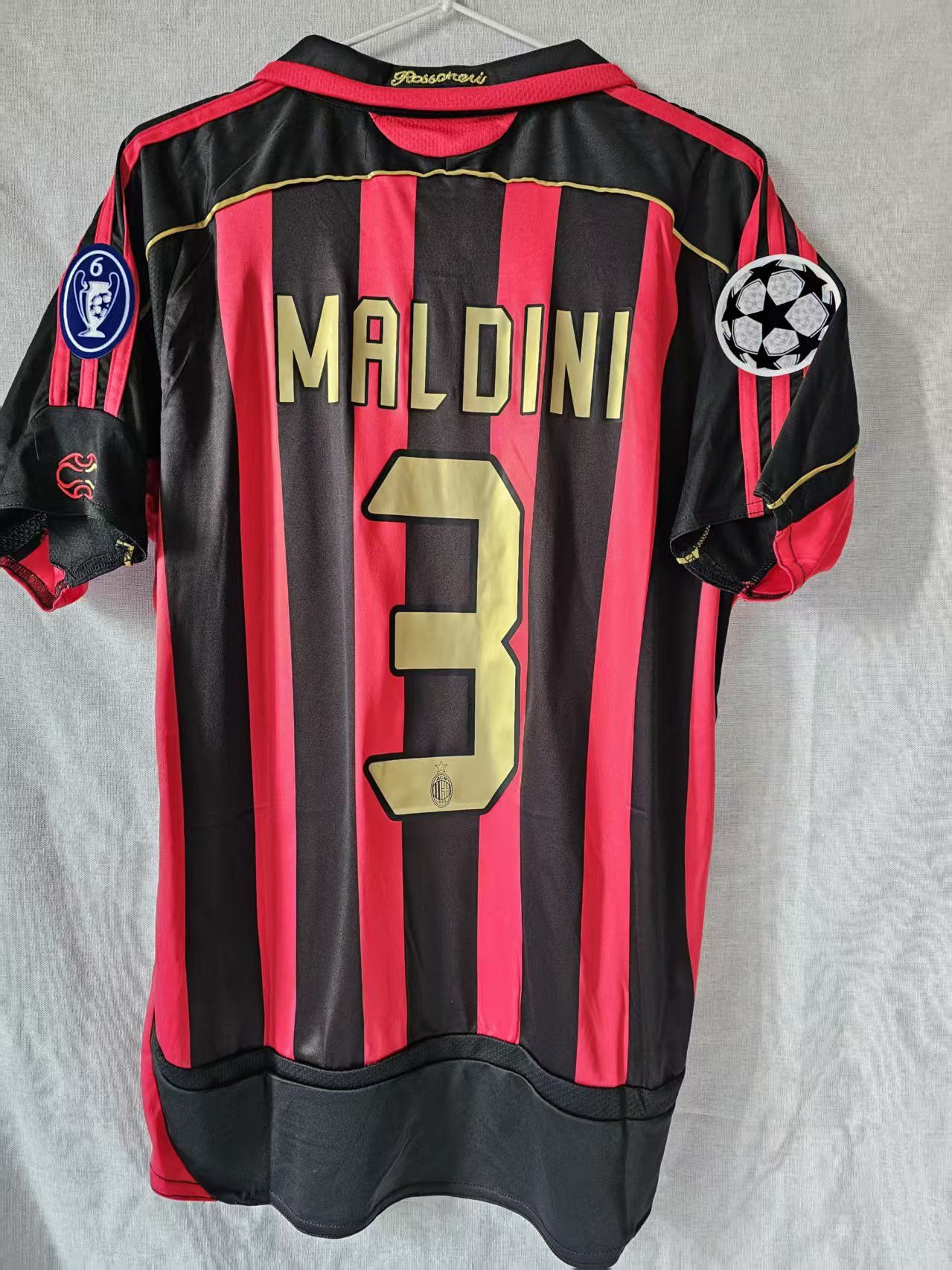 【希少レア】00s AC Milan Soccer Shirt Maldini 2007 Champions League Final AC Milan Away MALDINI #3 Soccer