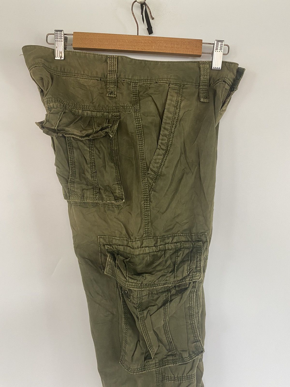 Japanese Brand FUHAO Cargo Multiple Pocket Green Army Pants Size US 30 / EU 46 - 13 Thumbnail