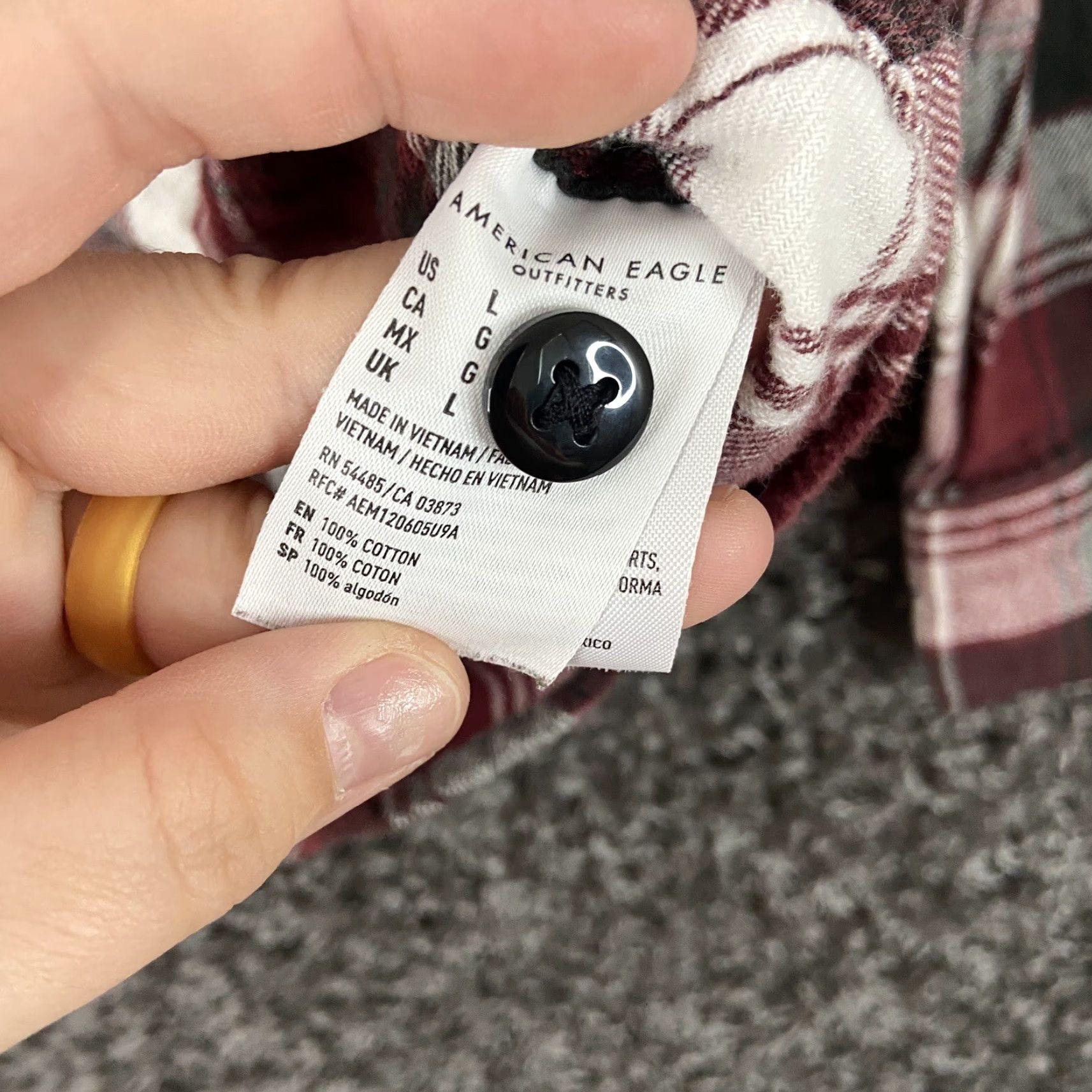 American Eagle Outfitters American Eagle Outfitters Shirt Men L Multicolor Plaid Long Sleeve Button Up Flannel Size US L / EU 52-54 / 3 - 7 Thumbnail