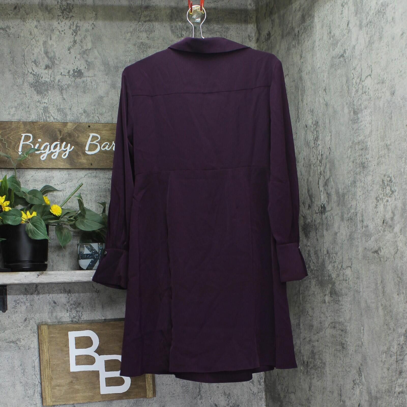 DKNY Nwt Dkny Womens Long-sleeve Dress Xd4g2c86 Raisin Purple 12p Size XL / US 12-14 / IT 48-50 - 2 Thumbnail