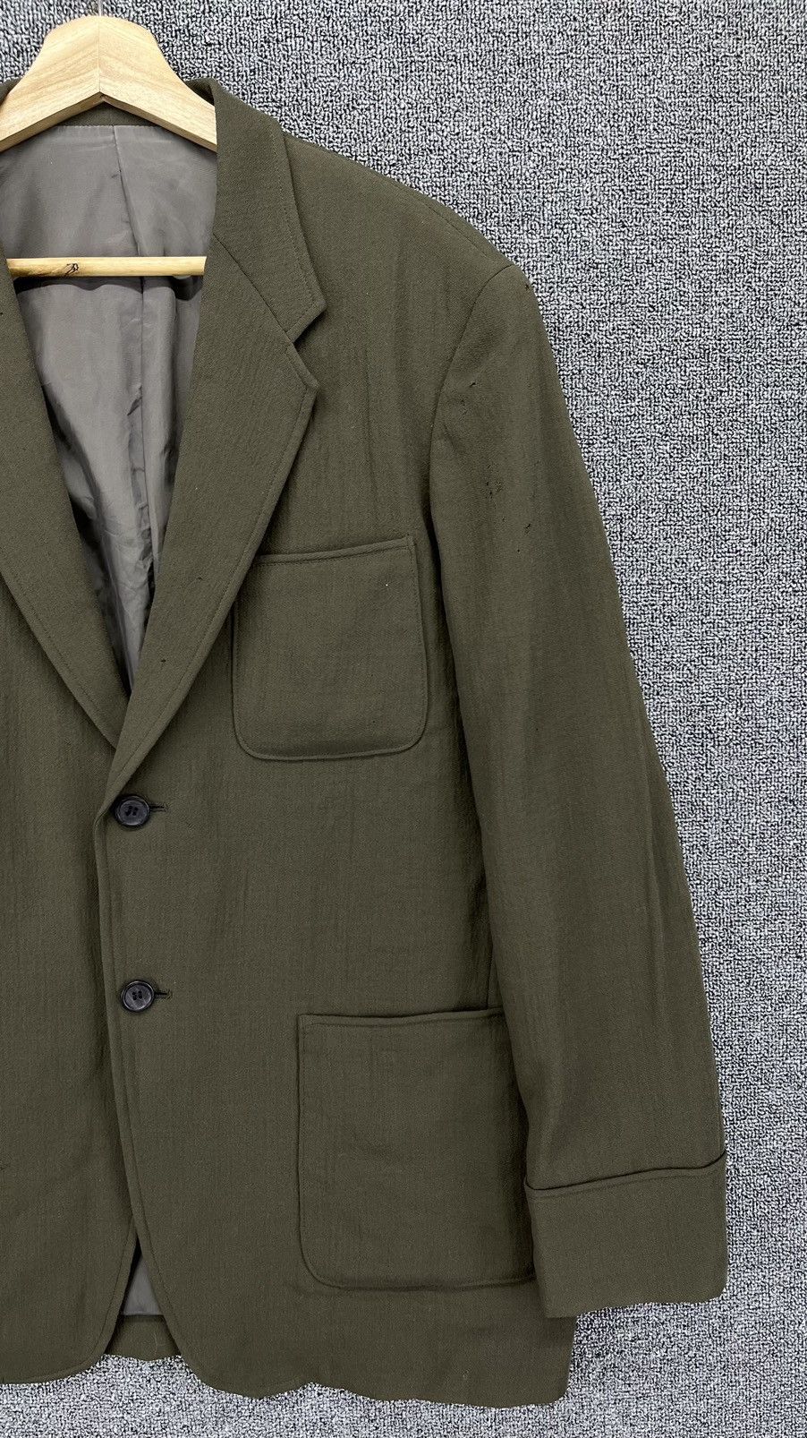 Yohji Yamamoto Vintage Yohji Yamamoto Trashed Wool Blazer Coats Jacket Size US M / EU 48-50 / 2 - 4 Thumbnail