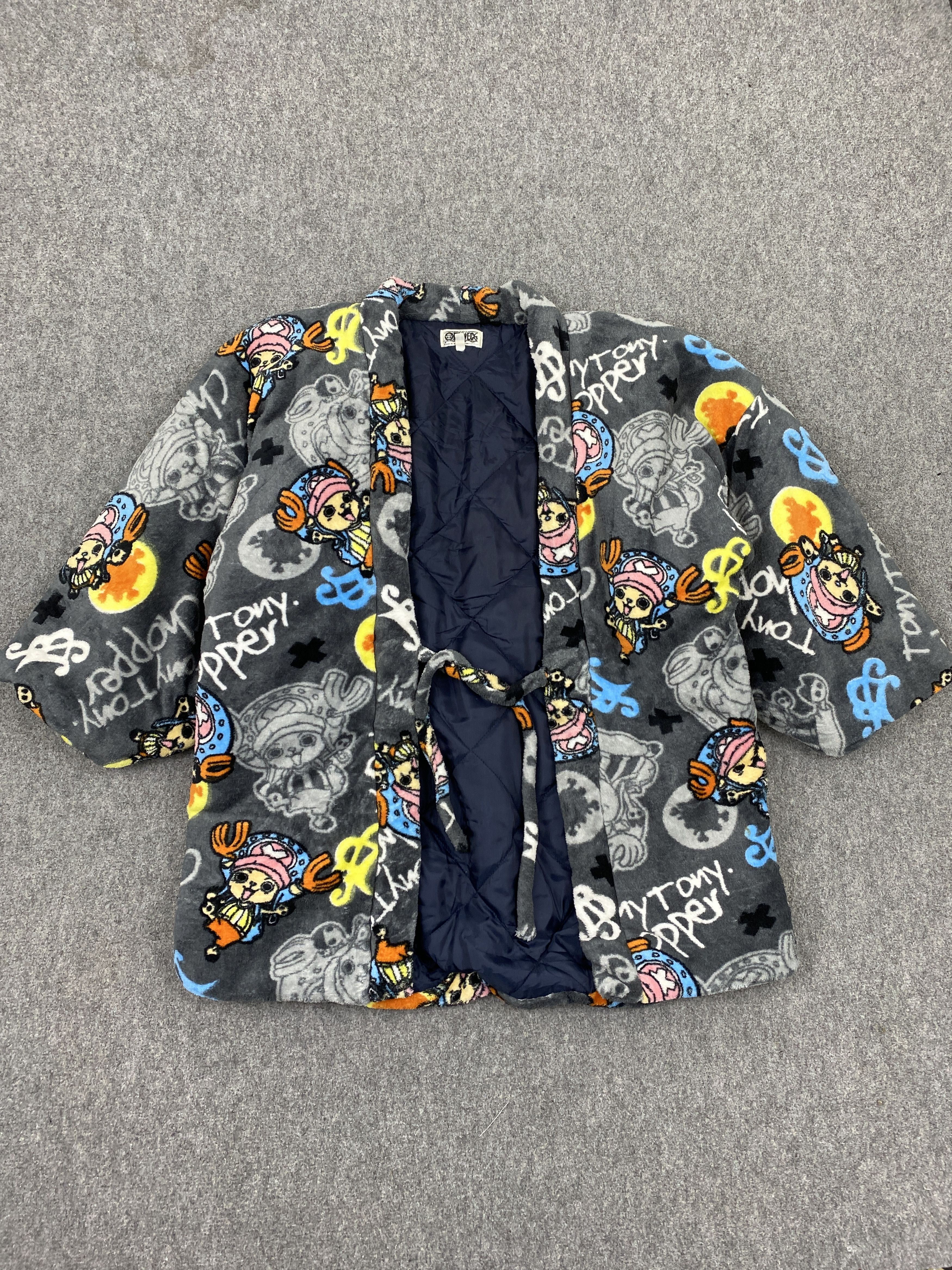 Japanese Brand Vintage One Piece Tony Tony Chopper Fleece Kimono MJ0078Z Size US M / EU 48-50 / 2 - 7 Thumbnail