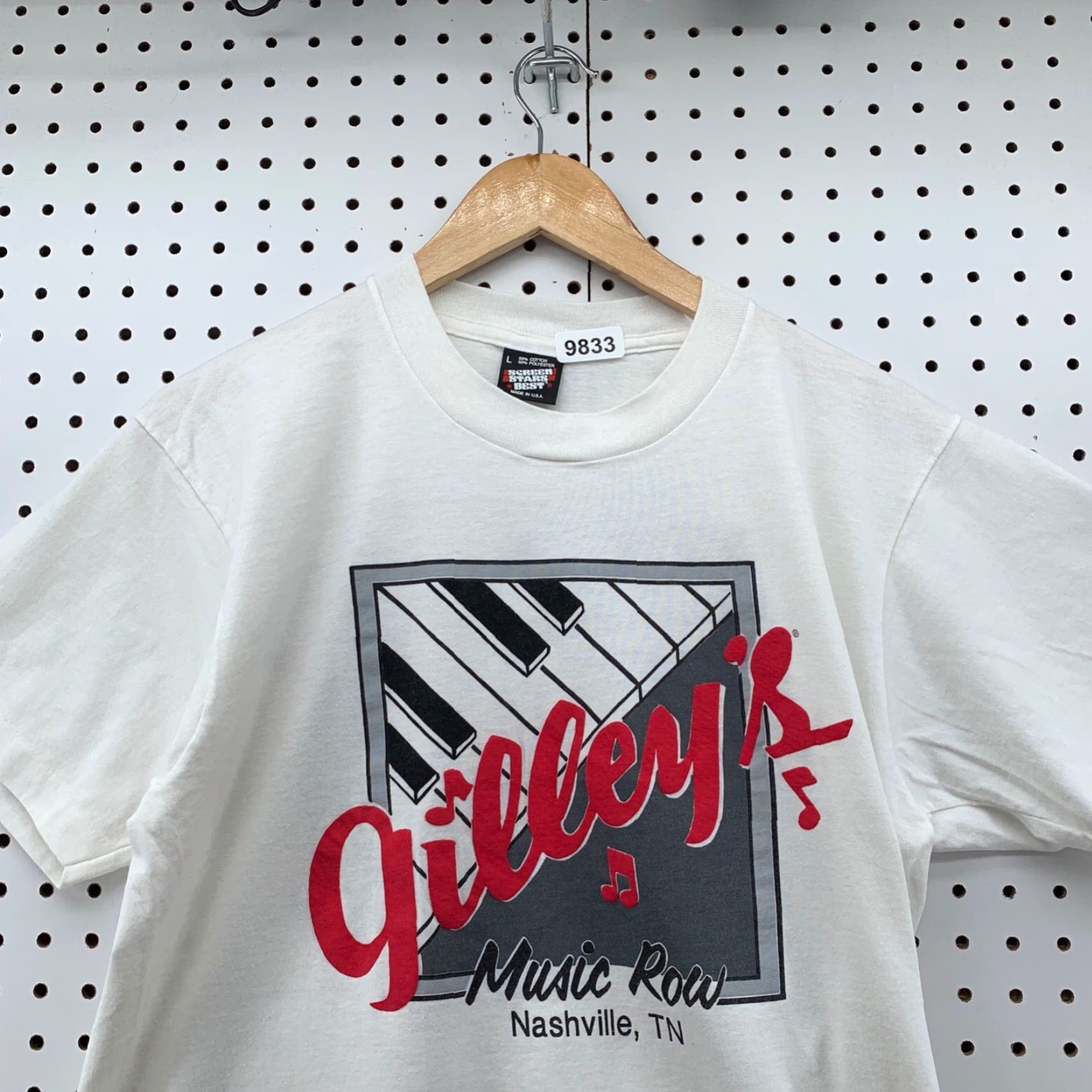 Vintage VINTAGE Gilleys Music Row Shirt Mens M White Cotton Logo 90s Band Music Mens Size US M / EU 48-50 / 2 - 6 Thumbnail