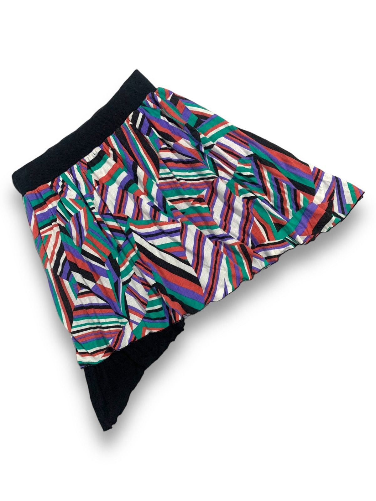 Japanese Brand Vintage Majestic Legon Geometric Stretchable Mini Skirt Size 26" / US 2 / IT 38 - 4 Thumbnail