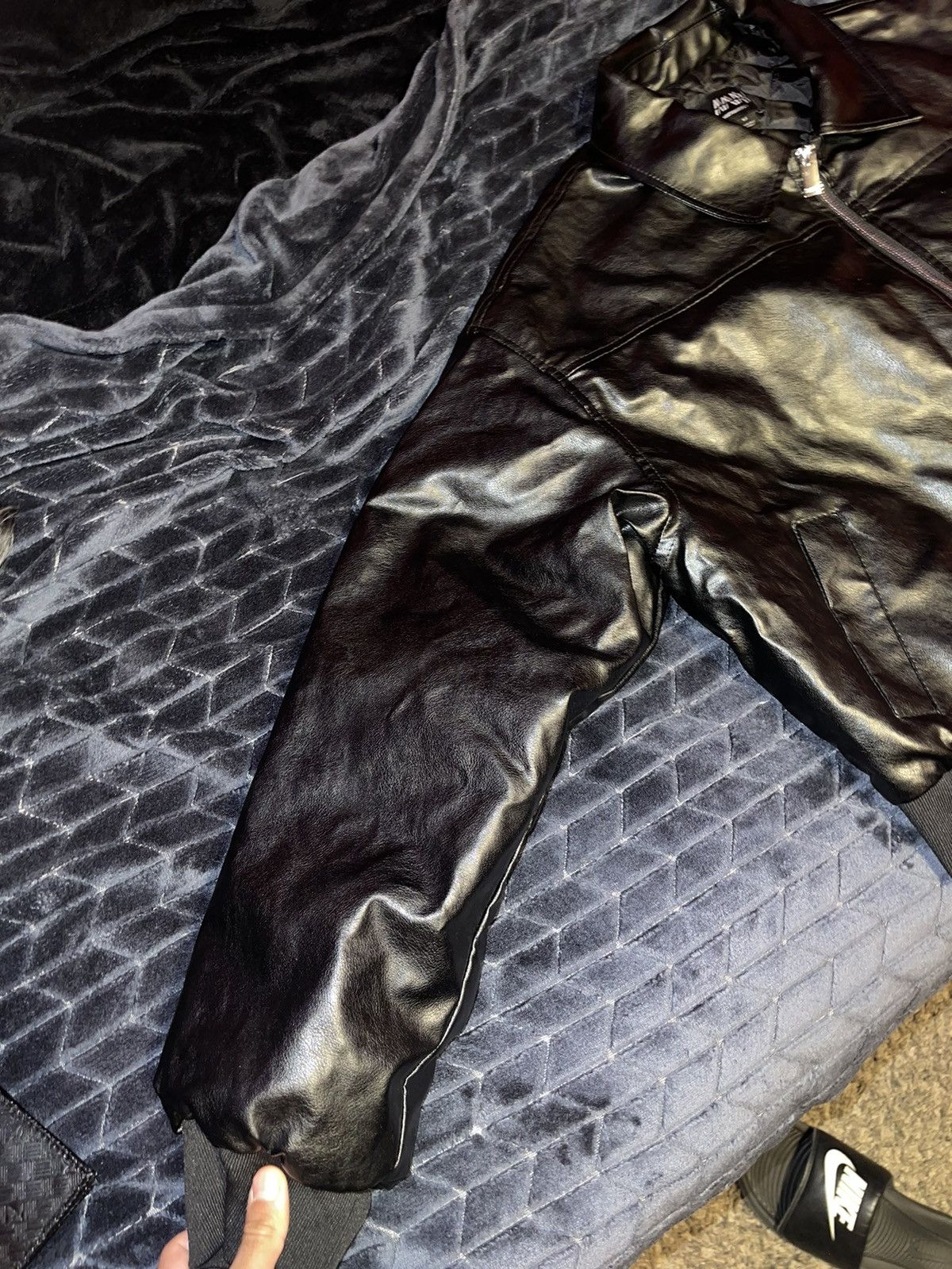 Boohoo Boohoo fitted black leather jacket Size US S / EU 44-46 / 1 - 2 Thumbnail