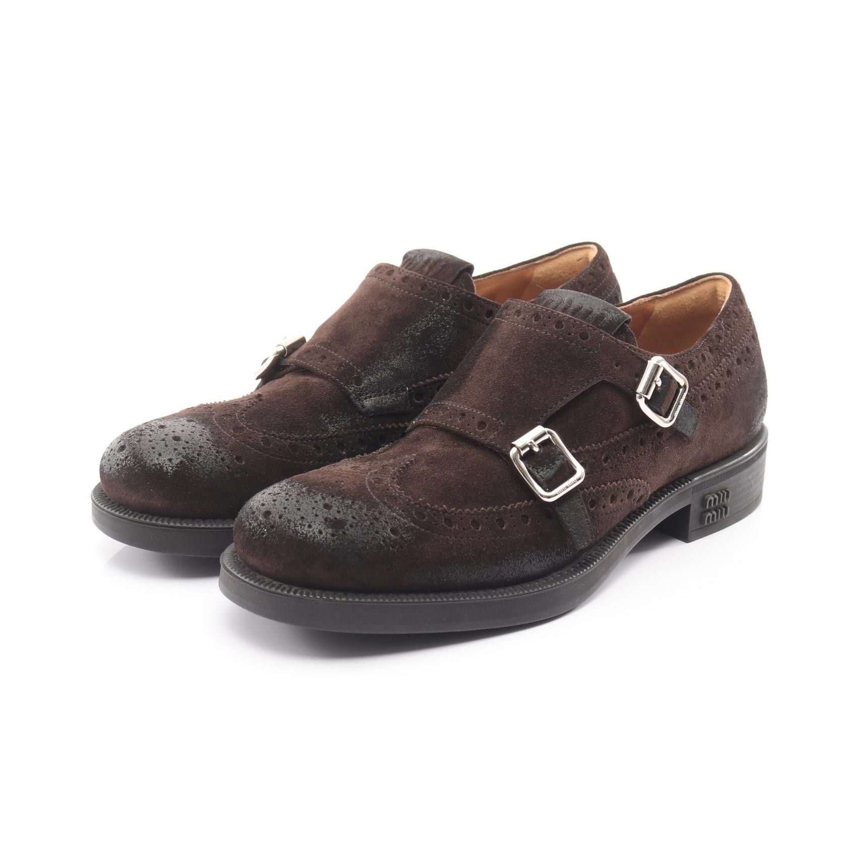 Miu Miu Miu Miu Miu Miu Churchs SCAMOSCIATO OLD Suede Shoes Leather Shoes DUTY FREE for USA Size ONE SIZE - 1 Thumbnail