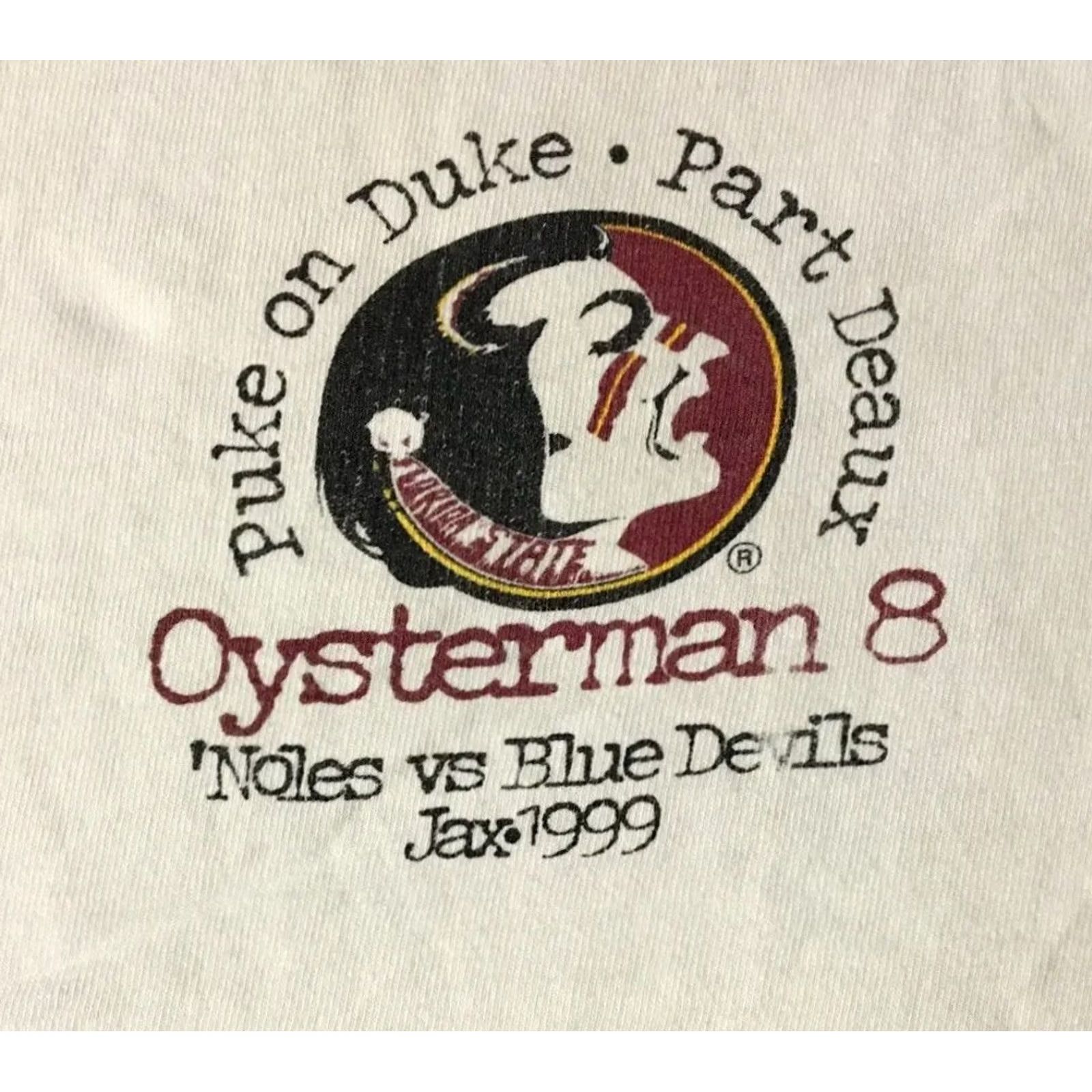 Vintage VINTAGE 90s Puke On Duke Noles Vs Blue Devils Shirt XXL College Funny Beer PE Size US XXL / EU 58 / 5 - 4 Thumbnail