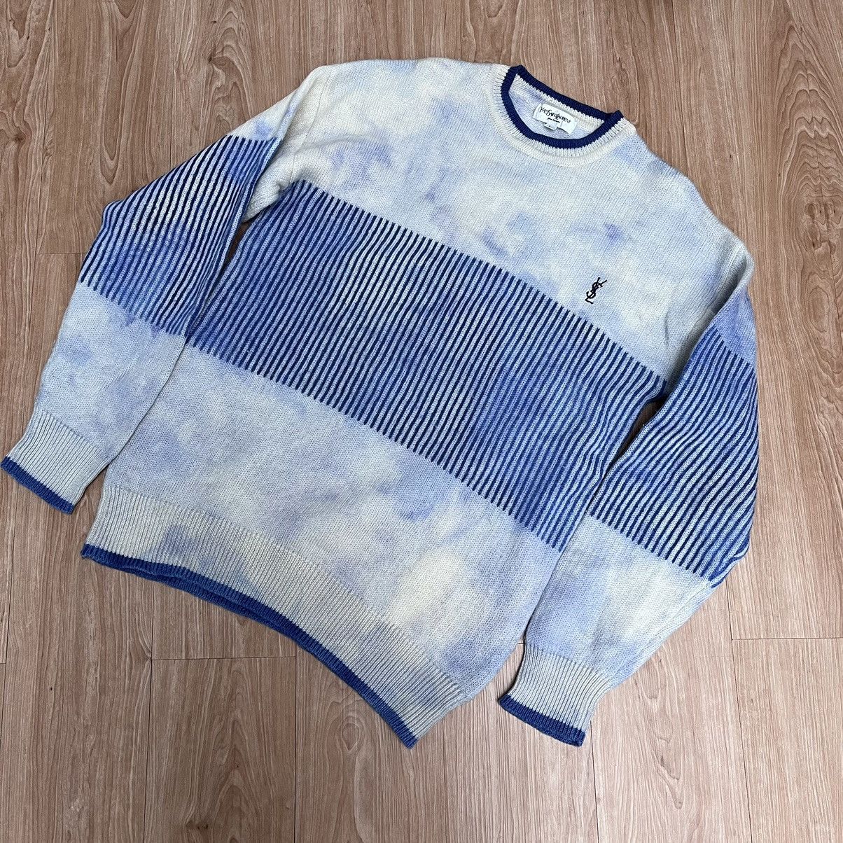 Yves Saint Laurent 💸Binding💸 Knitwear Yves Saint Laurent Pour Homme 100% Wool Size US L / EU 52-54 / 3 - 5 Thumbnail