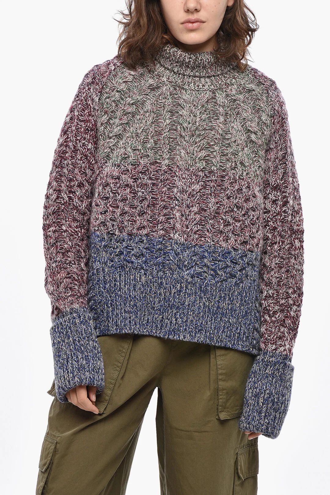 Golden Goose og1mm0426 Wool & Nylon Turtleneck Sweater in Multicolor Size M / US 6-8 / IT 42-44 - 1 Thumbnail