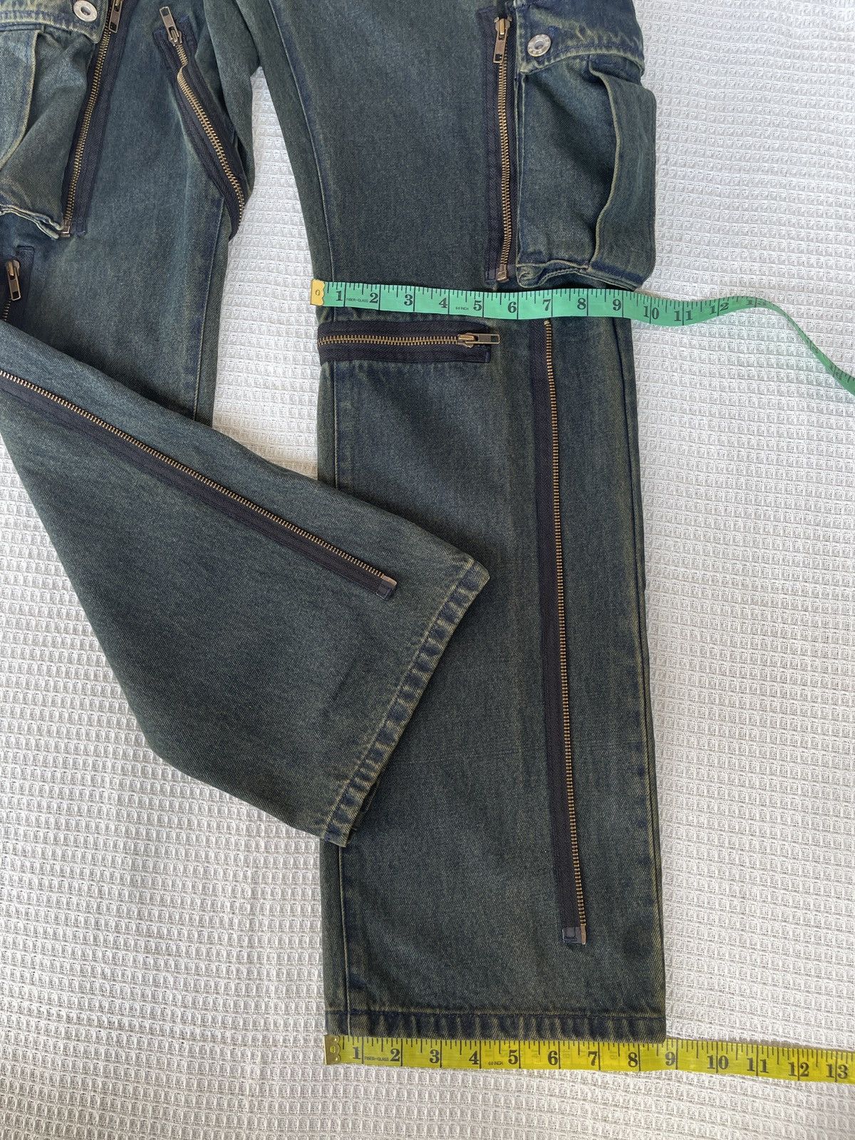 PPFM Vintage Avant Garde🔥PPFM🔥 Zipper Multi Pocket Cargo Jeans Size US 30 / EU 46 - 14 Thumbnail