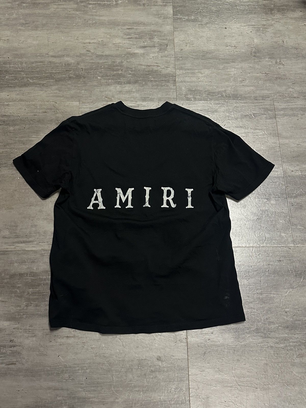 image of Amiri Crackled Logo T-Shirt Extra Small Fits A Small Preowned in Black, Men's (Size XS)