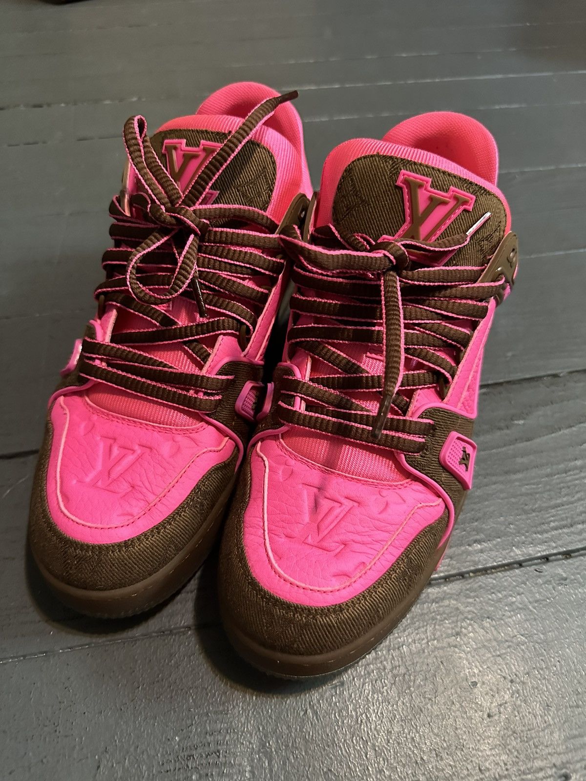 Louis Vuitton Louis Vuitton Trainer “pink Brown” Grailed 9408