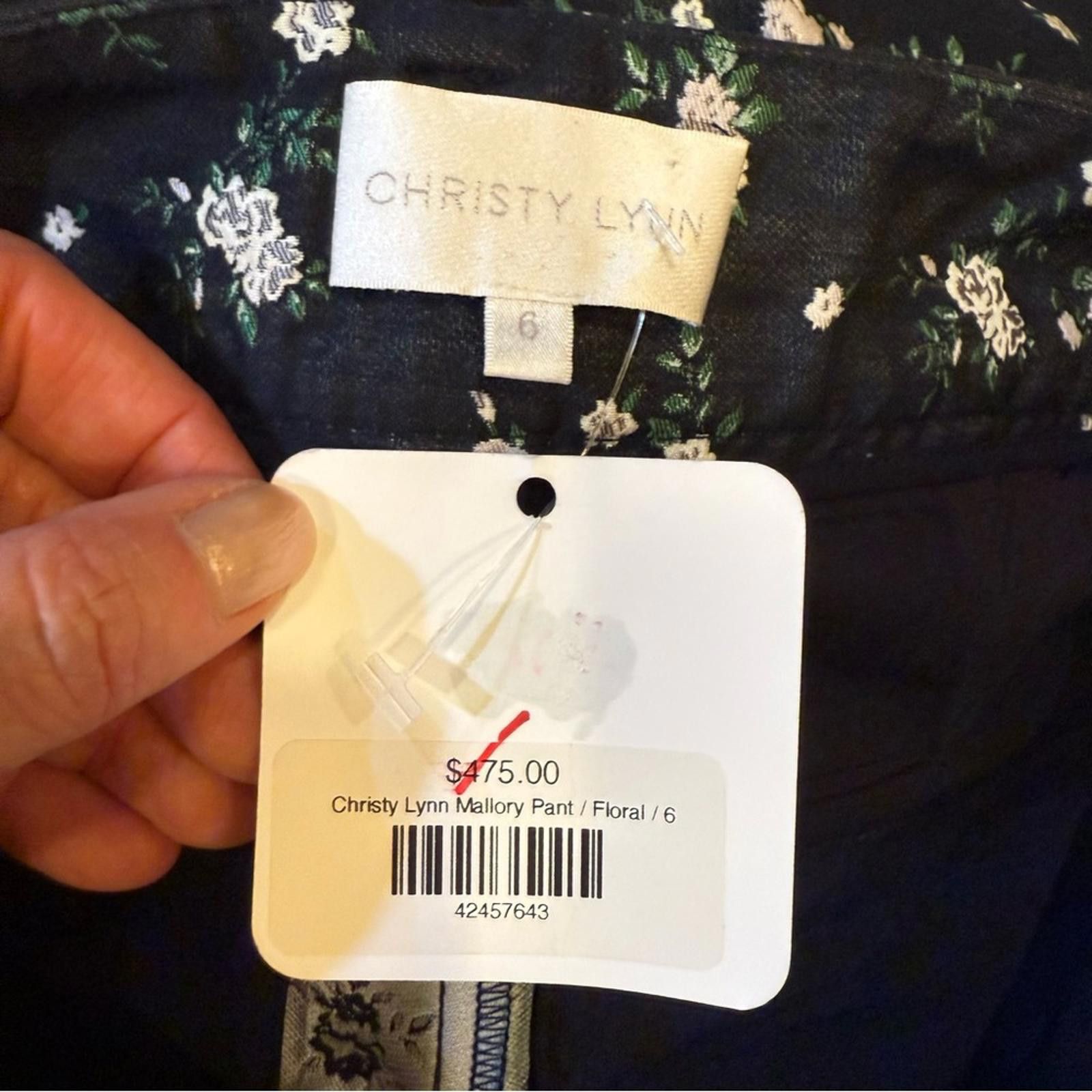 Other Christy Lynn Jacquard Floral Mallory Wide Leg Crop Pants sz6 Size 28" / US 6 / IT 42 - 9 Thumbnail