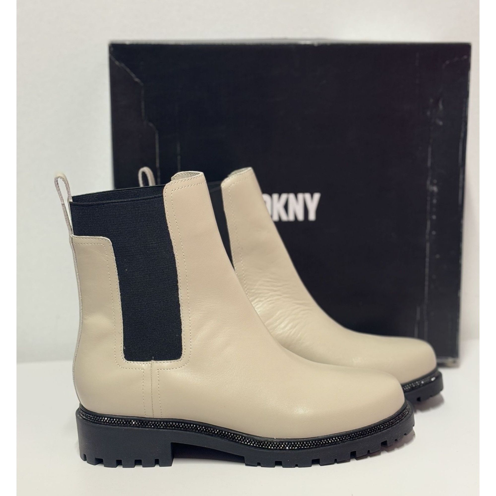 Steve Madden DKNY / Rick / Vanilla Bone & Black / Ankle Boots / Memory f Size US 11 / IT 41 - 9 Thumbnail