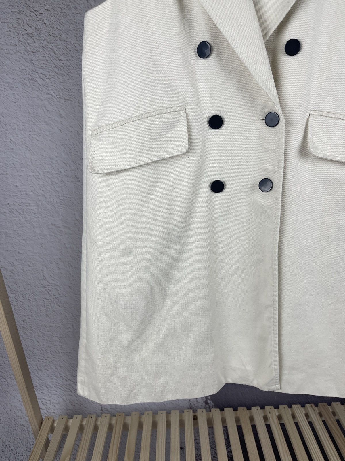 Designer Rika by Ulrika Lundgren double breasted sleeveless coat Size S / US 4 / IT 40 - 4 Thumbnail