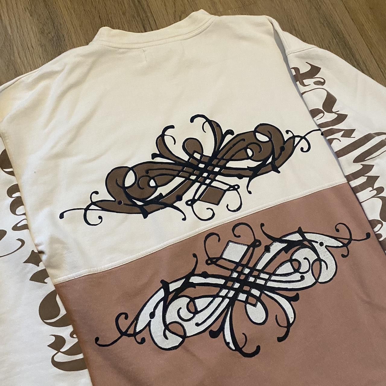 Other Cream and brown long sleeve shirt Rap Hip Hop Size US L / EU 52-54 / 3 - 3 Thumbnail