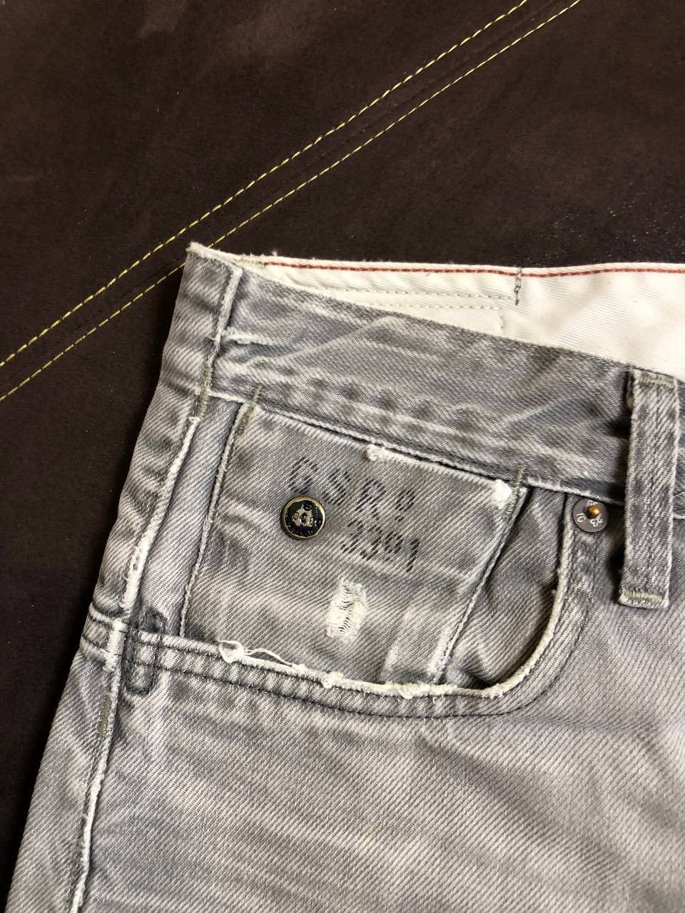 G-Star G-STAR RAW Denim Wash Gray Straight Jeans Size US 32 / EU 48 - 12 Thumbnail