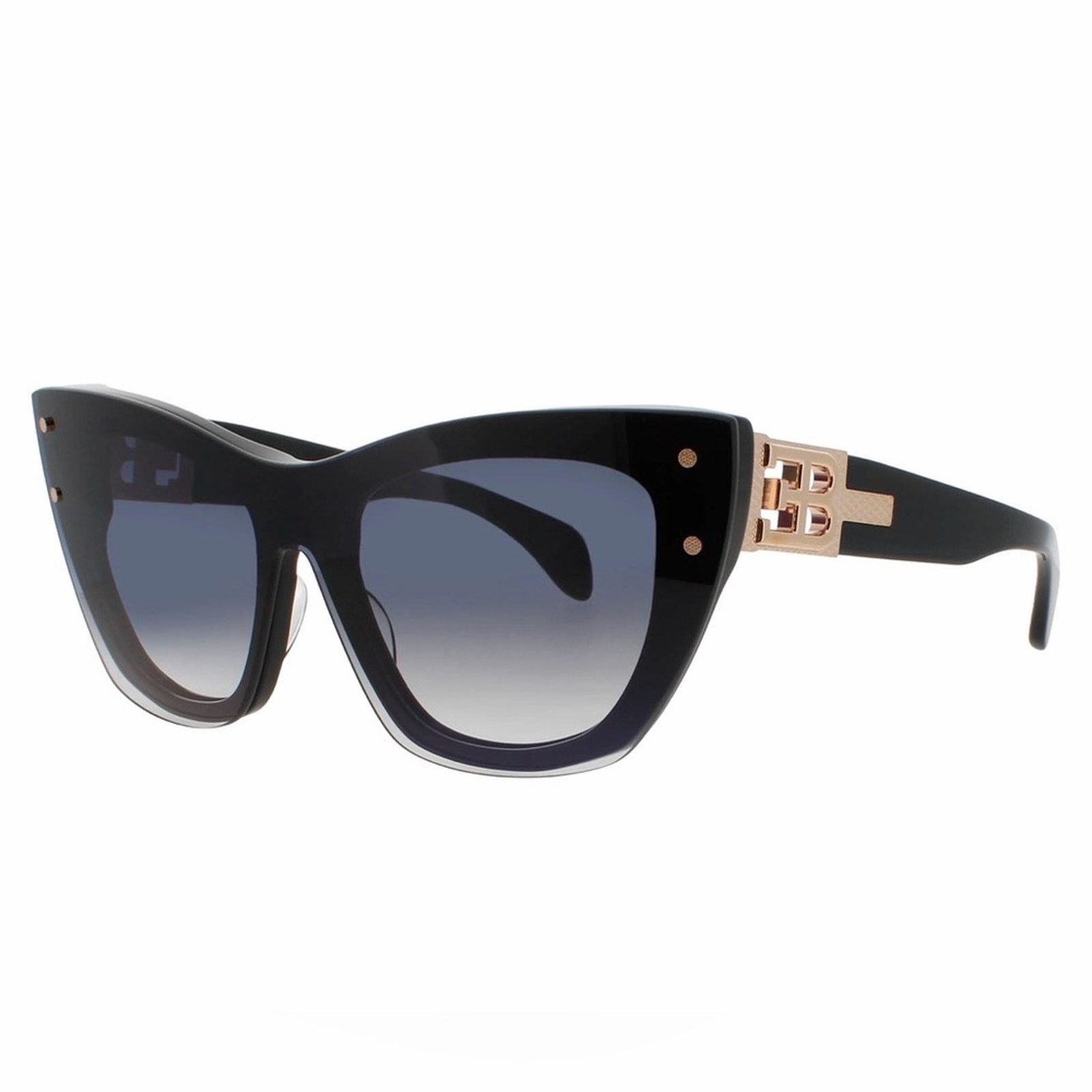 Bugatti New! BUGATTI 48L-BK Elegant Cat Eye Luxury Black Sunglasses Size ONE SIZE - 1 Thumbnail