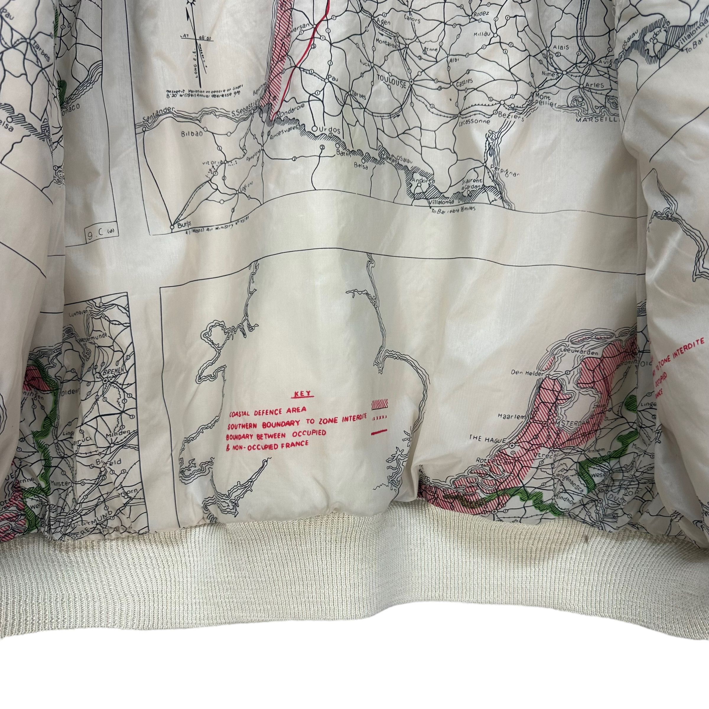 Vintage AVIATOR'S WORLD MAP BOMER SQUADRON BOMBER JACKET #8105-203 Size US L / EU 52-54 / 3 - 12 Thumbnail
