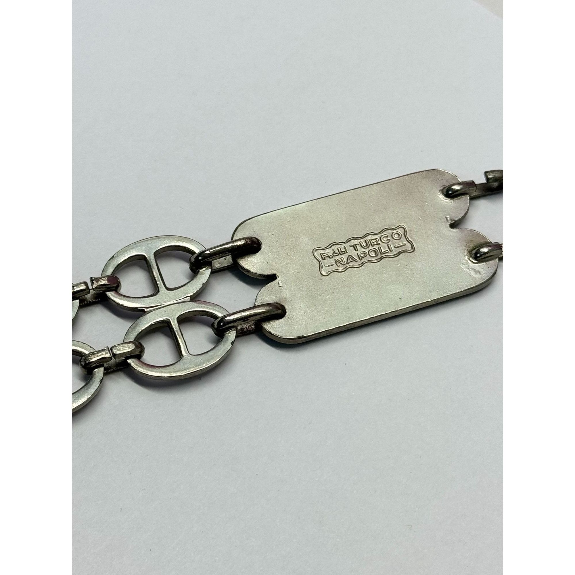Vintage Filli Turco Napoli silver mens bracelet Size ONE SIZE - 4 Thumbnail