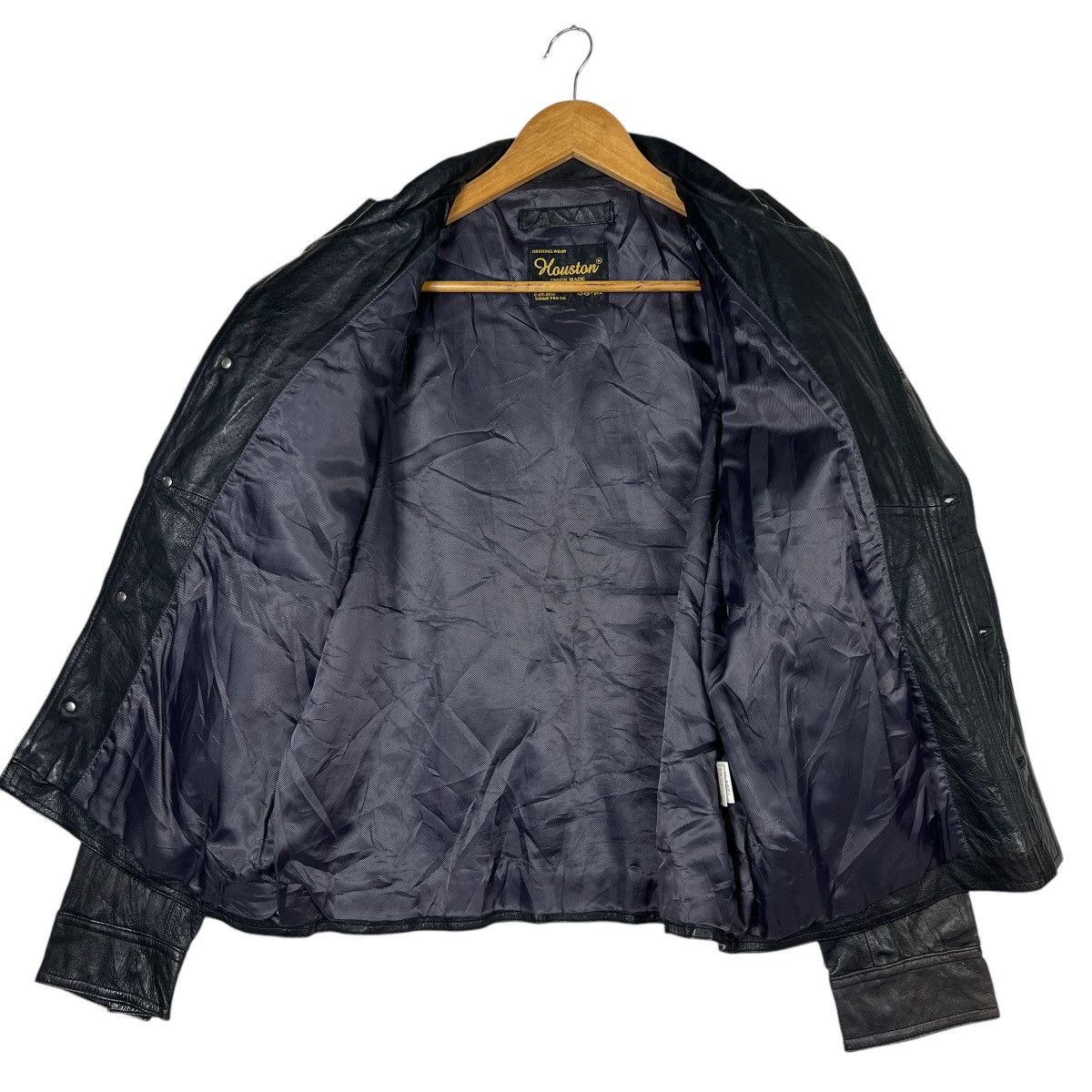 Japanese Brand Vintage Houston PigSkin Leather Trucker Jacket Union Made Size US M / EU 48-50 / 2 - 8 Thumbnail