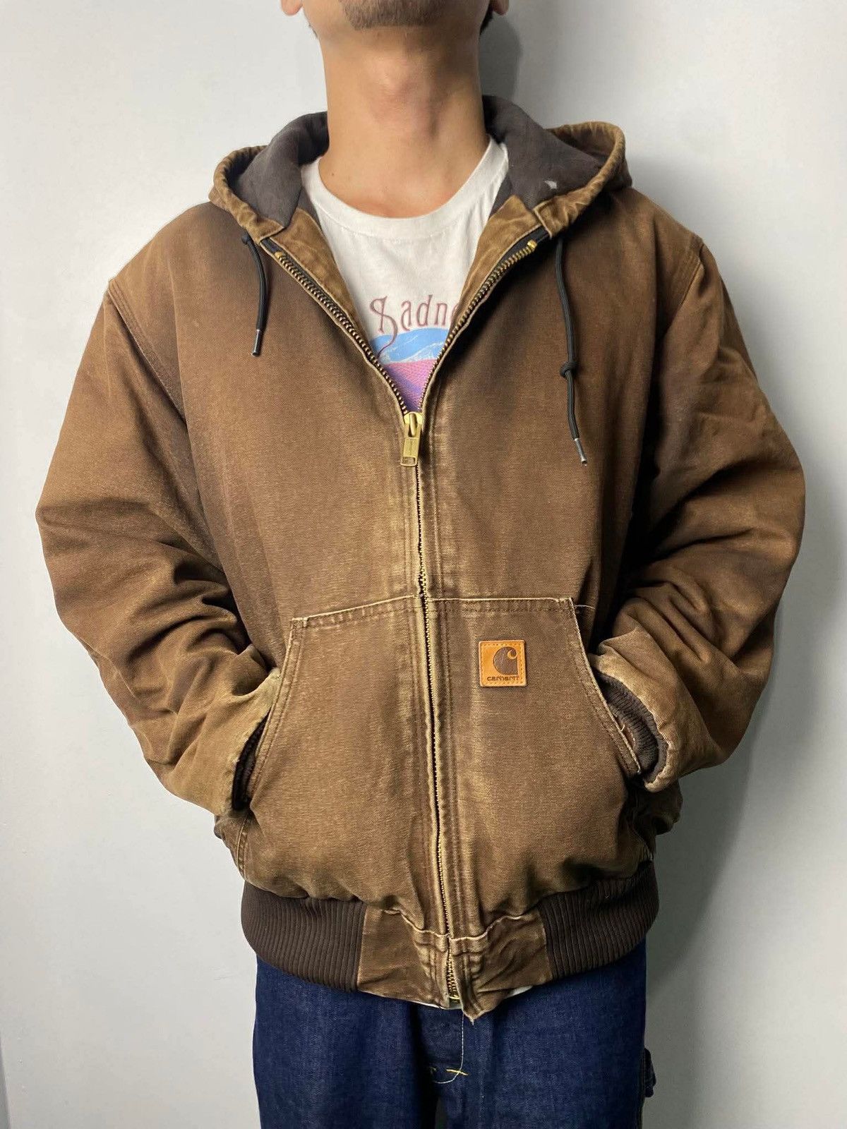 Carhartt Vintage Choco Brown Carhartt Canvas Duck Active Jacket Size US M / EU 48-50 / 2 - 2 Thumbnail