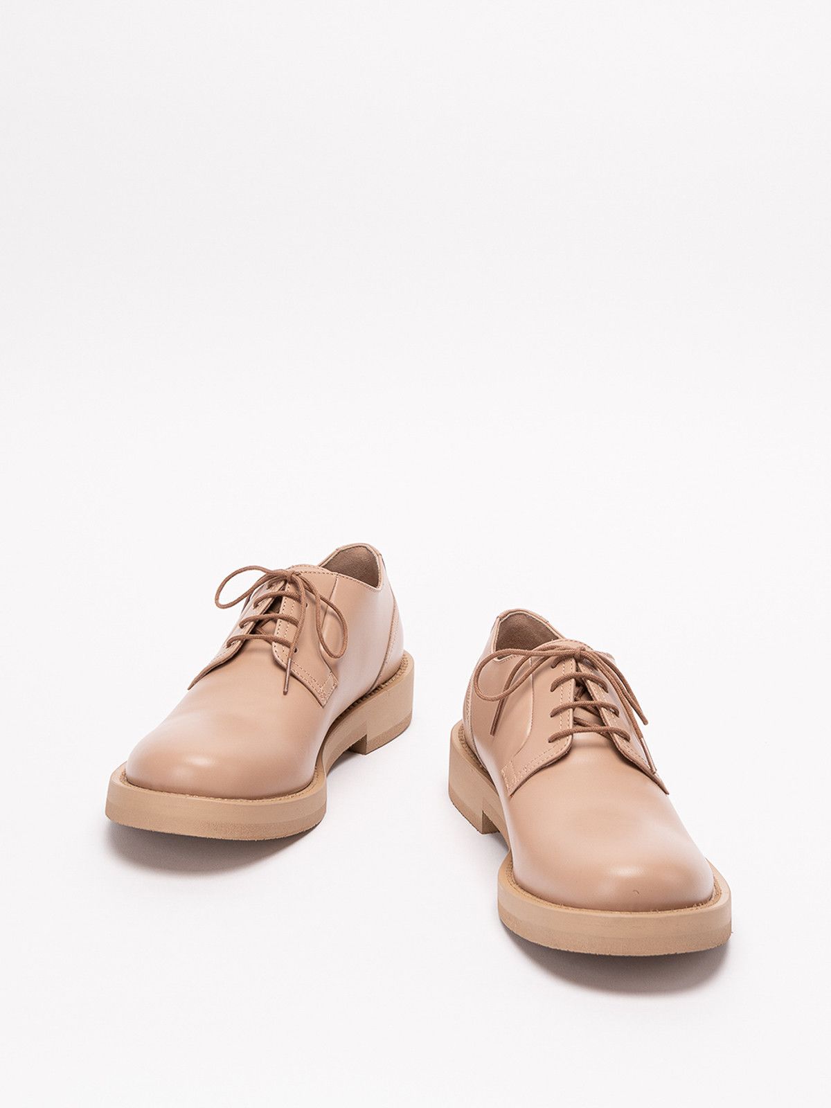 Valentino o1y0525 Leather Lace-up Shoes in Blush Size US 7 / EU 40 - 2 Thumbnail