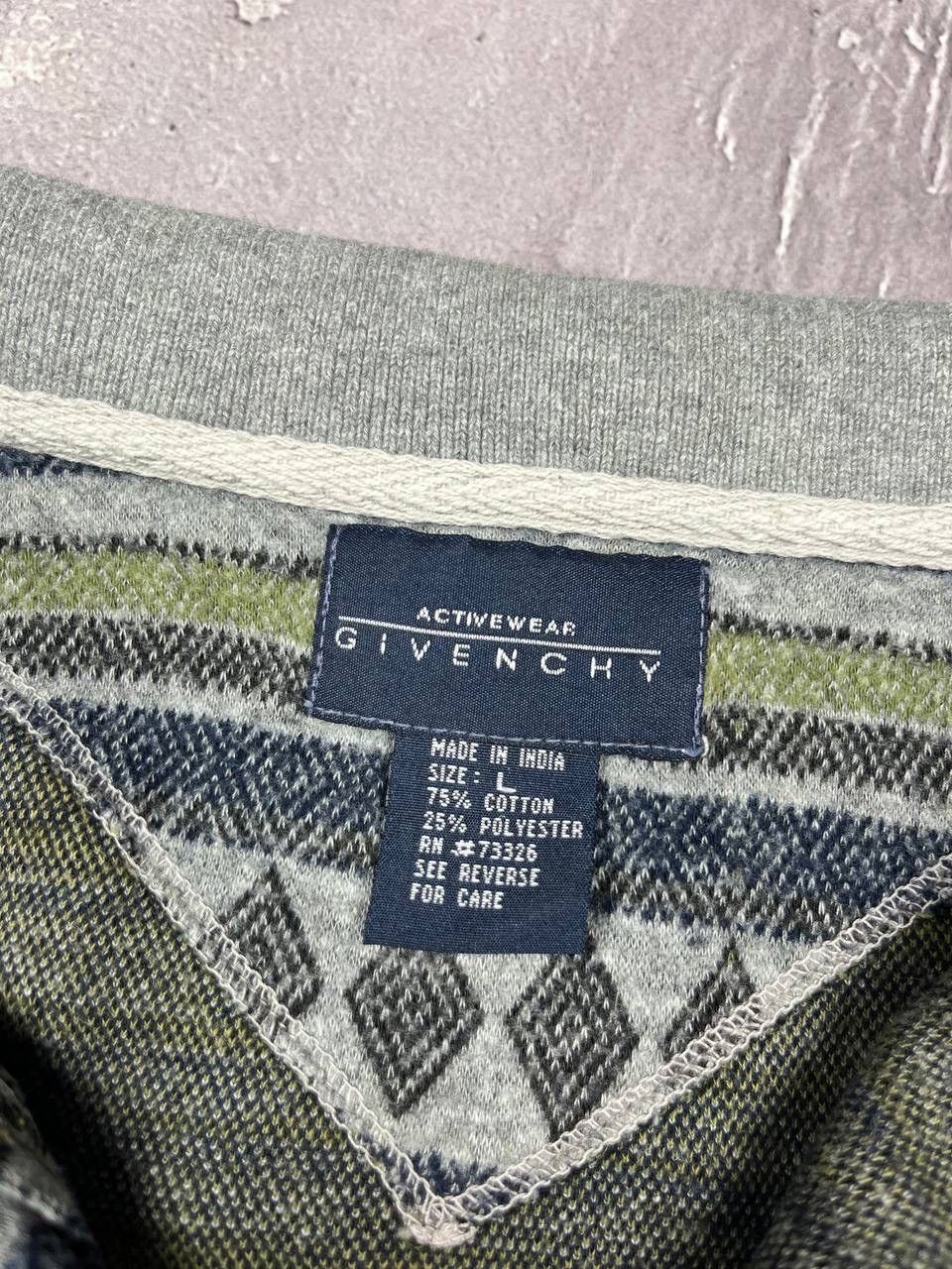 Givenchy Givenchy Men's Collared Geometric Knit Sweater Size US L / EU 52-54 / 3 - 9 Thumbnail