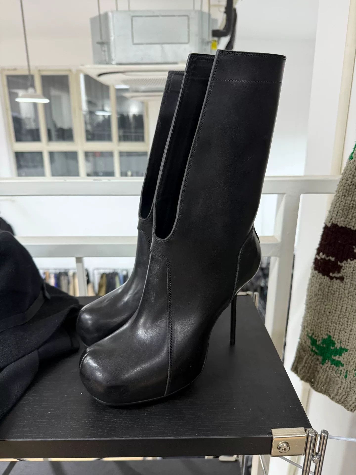 Rick Owens Rick Owens Irregular High-Heel Boots Size US 7 / IT 37 - 1 Thumbnail