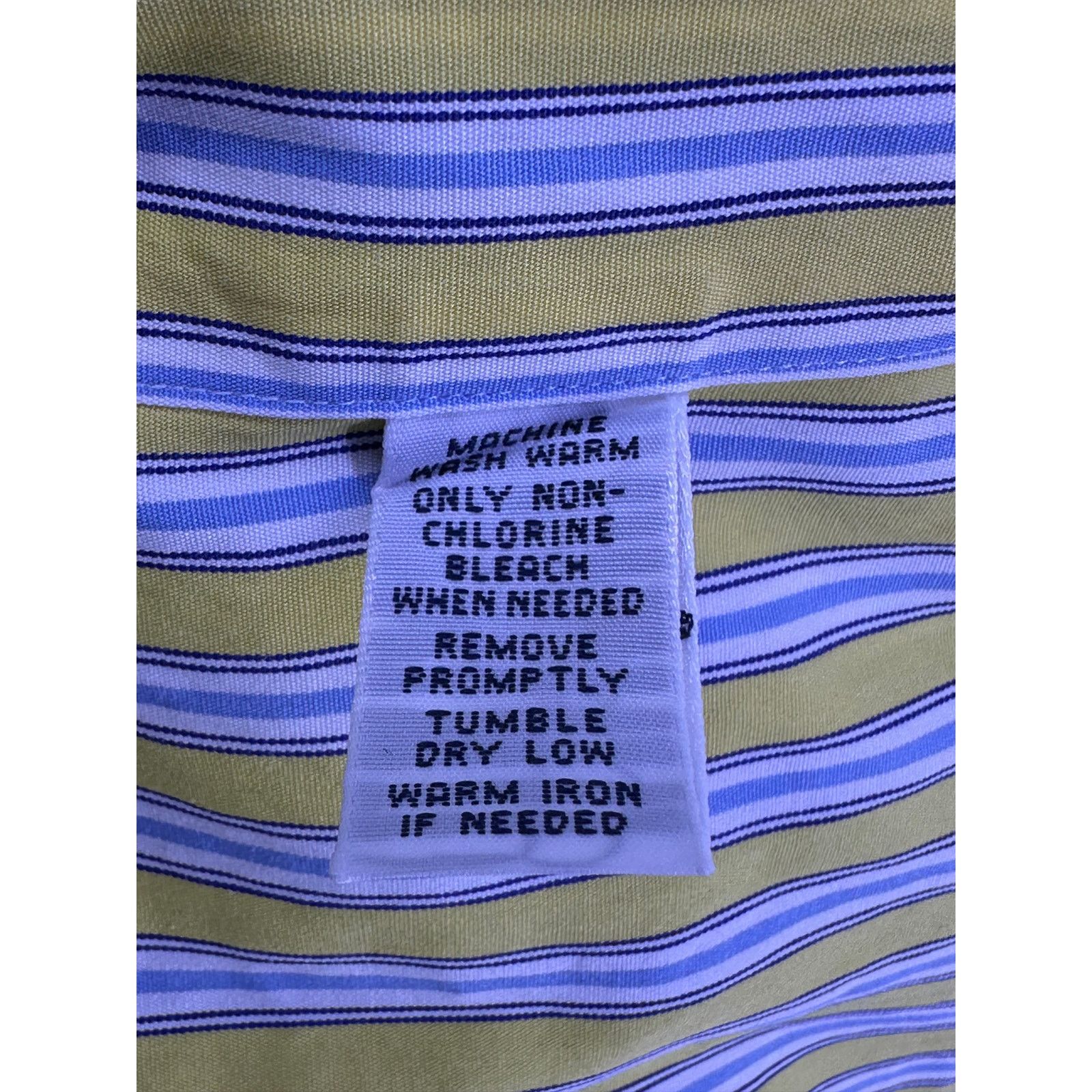 Polo Ralph Lauren Polo Ralph Lauren Yellow Blue Striped Shirt Size 17/34 Size US XL / EU 56 / 4 - 9 Thumbnail