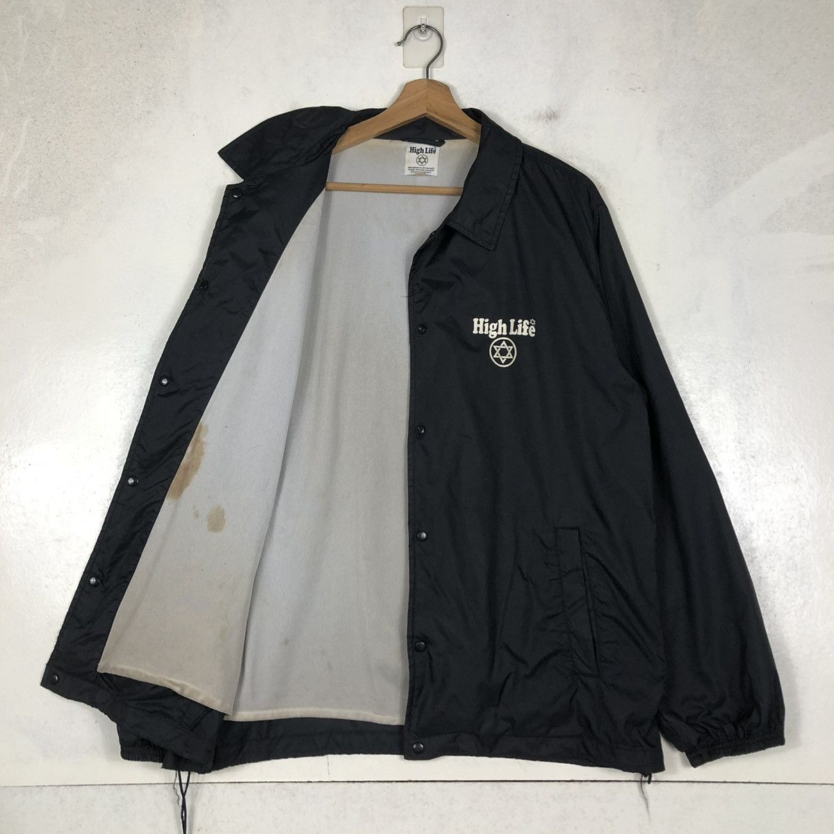 Japanese Brand 📌VINTAGE LIGHT JACKET BIKER HIGH LIFE BIG LOGO DESIGN Size US L / EU 52-54 / 3 - 11 Thumbnail
