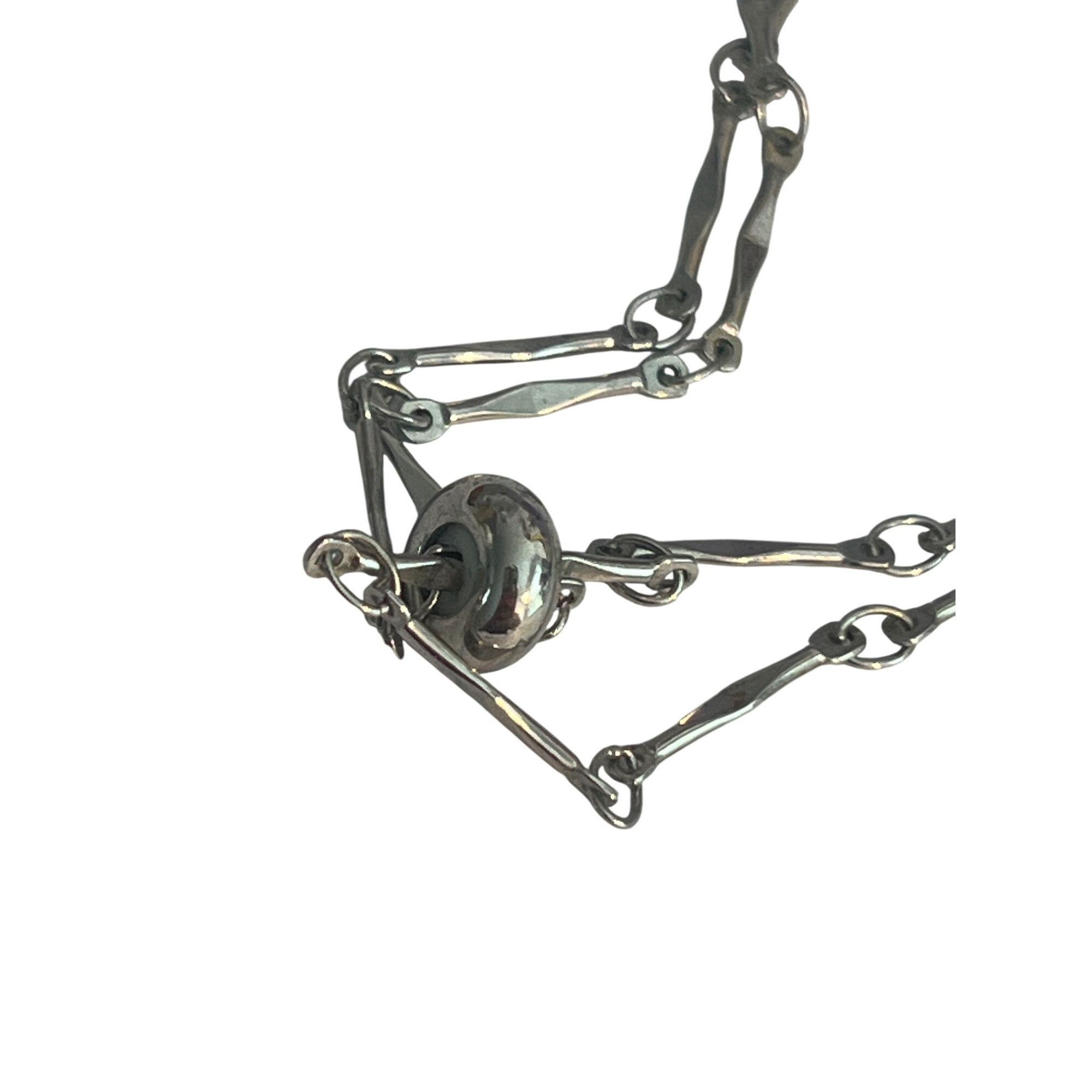 Other Celestial Charm Silver Tone Necklace Bar Chain Slide Clasp C Size ONE SIZE - 5 Thumbnail