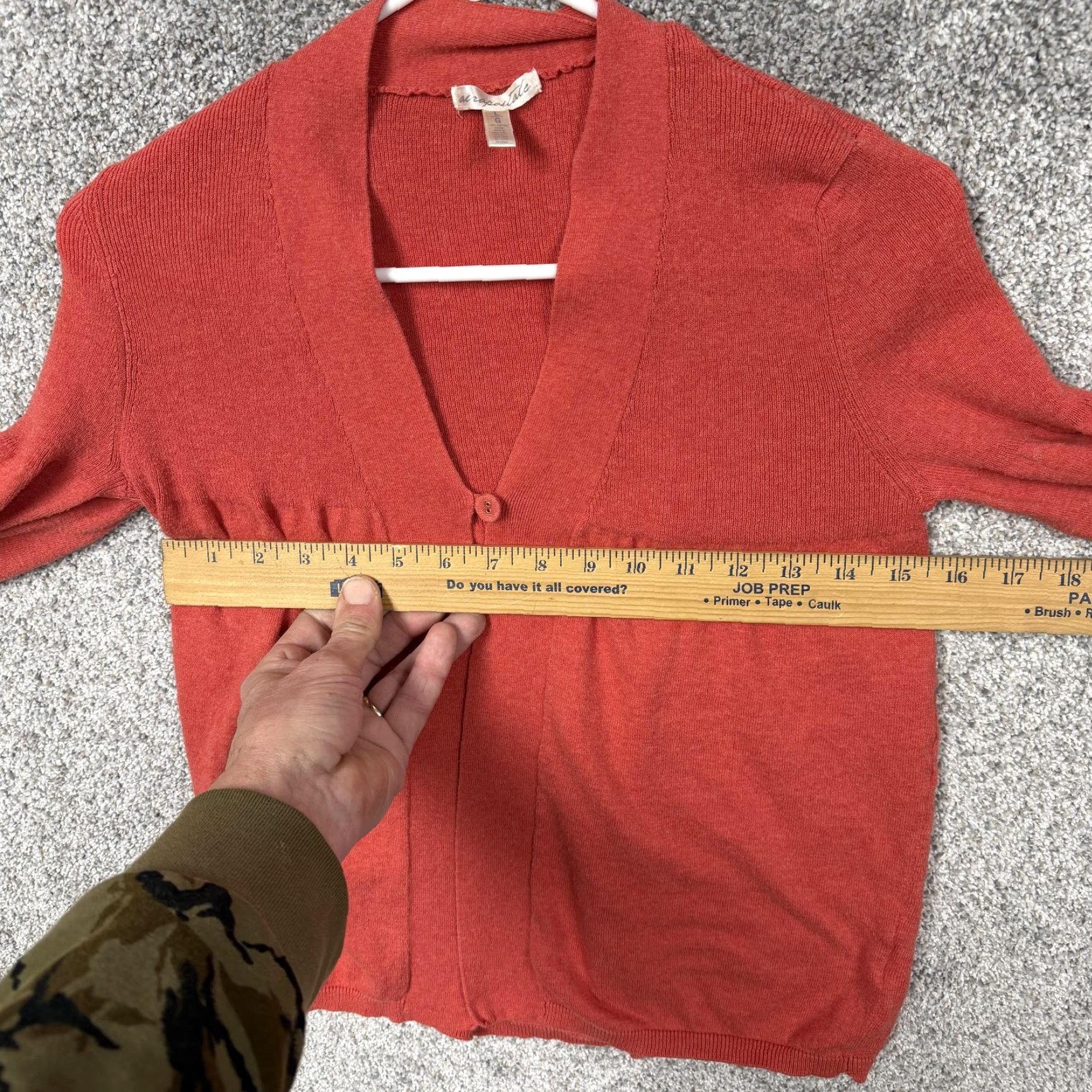 Vintage Aéropostale Cardigan Sweater Womens L Red V-Neck Puff Sleeve Boho Y2K Casual Knit Shirt Womens - Mens? Size L / US 10 / IT 46 - 4 Thumbnail