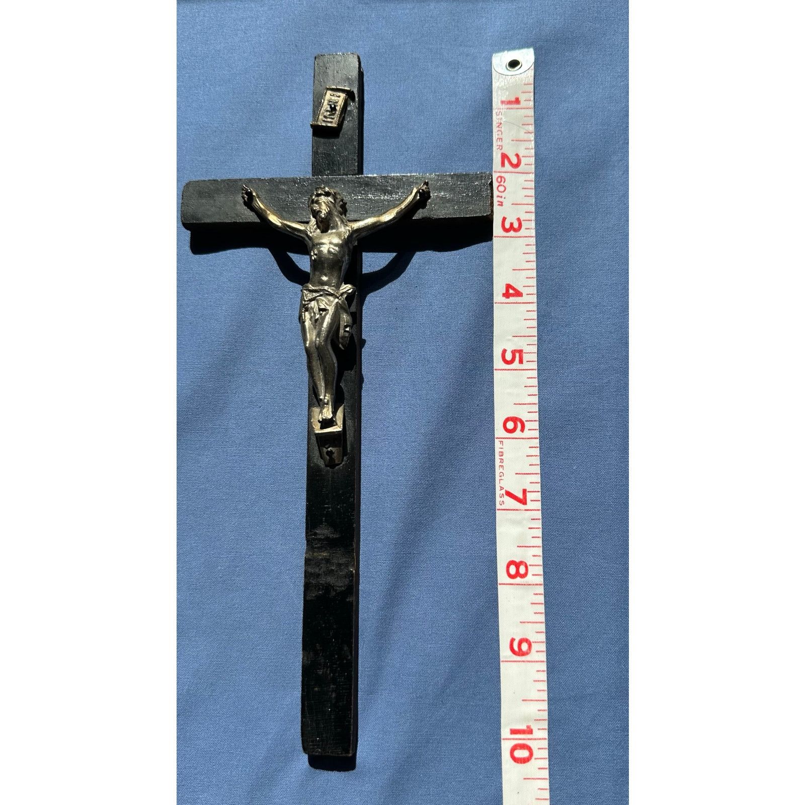 Other Vintage Wood Metal Cross Crucifixion of Jesus Christ Size ONE SIZE - 2 Thumbnail