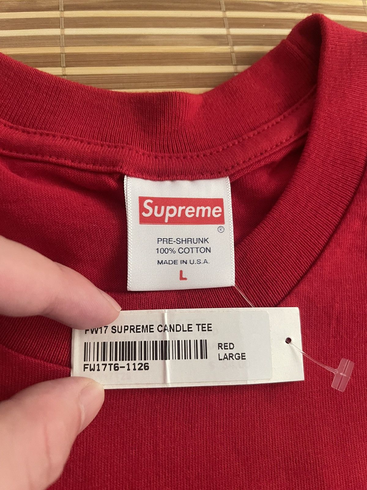 Supreme Supreme candle tee red new Size US L / EU 52-54 / 3 - 3 Thumbnail