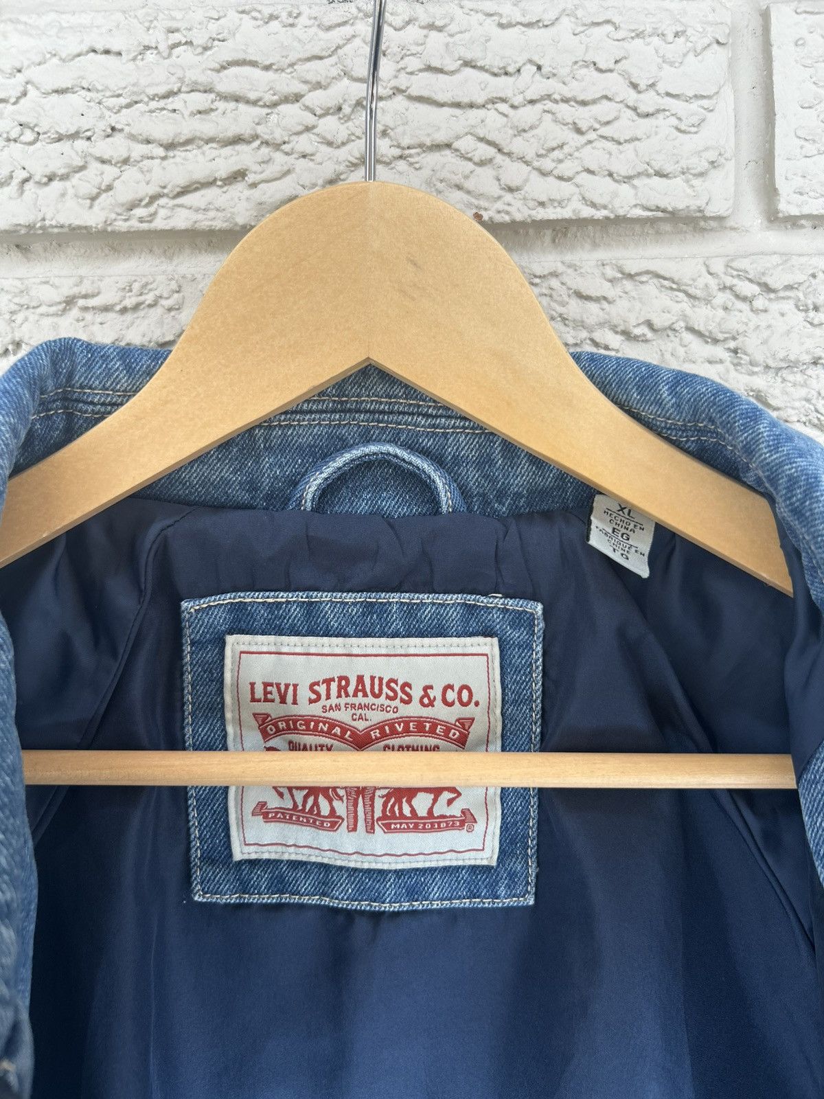 Levi's Levis Denim Bomber Jacket Size US XL / EU 56 / 4 - 10 Thumbnail