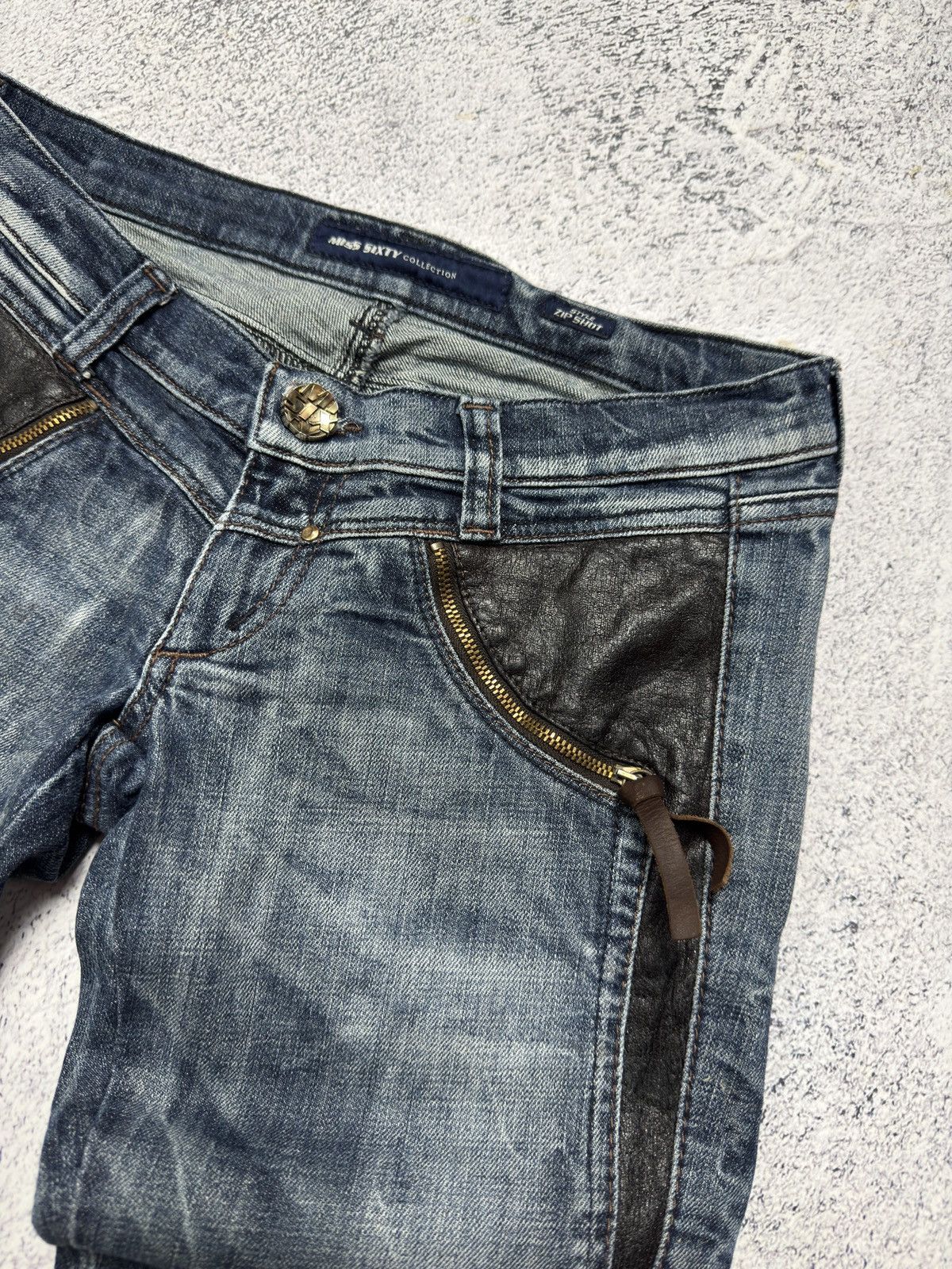Miss Sixty MISS SIXTY ZIP SHOT STYLE Y2K SKINNY JEANS Size 30" / US 8 / IT 44 - 6 Thumbnail