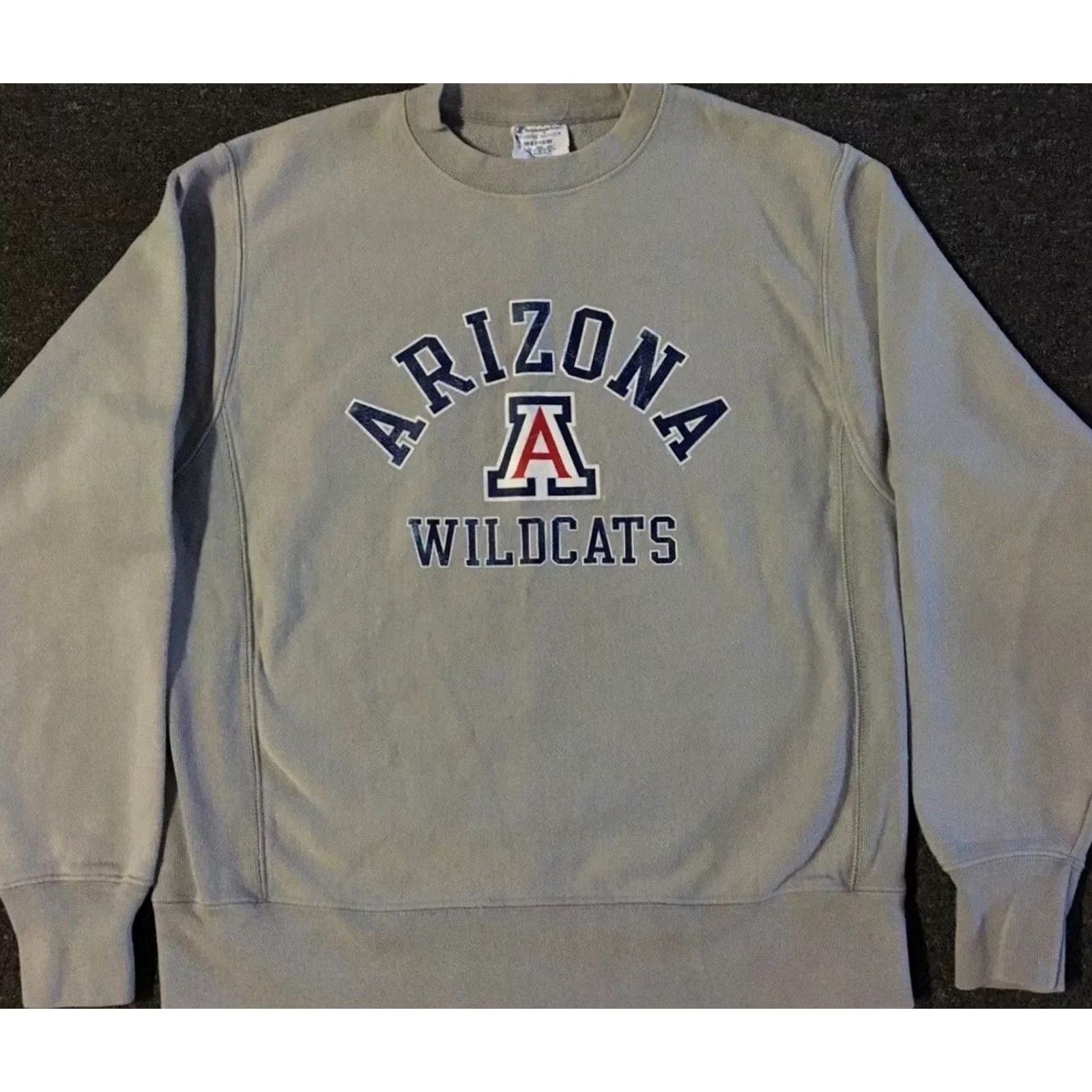 Champion VINTAGE Champion University Of Arizona Wildcats Faded Reverse Weave Sweatshirt M School Track Hoodie Gray Size US M / EU 48-50 / 2 - 2 Thumbnail