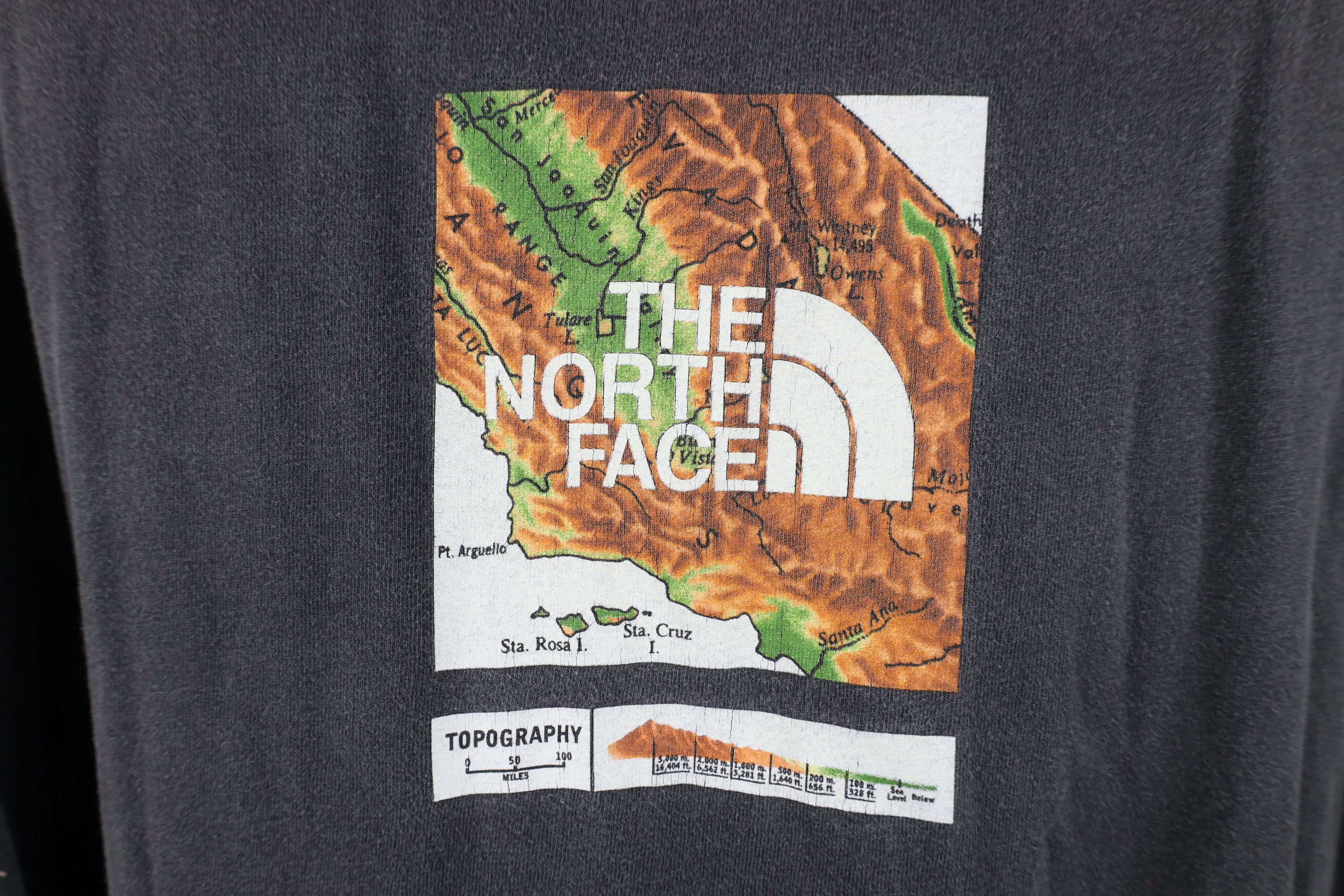 The North Face Vintage 90s The North Face Map Long Sleeve T-Shirt Size US XL / EU 56 / 4 - 4 Thumbnail