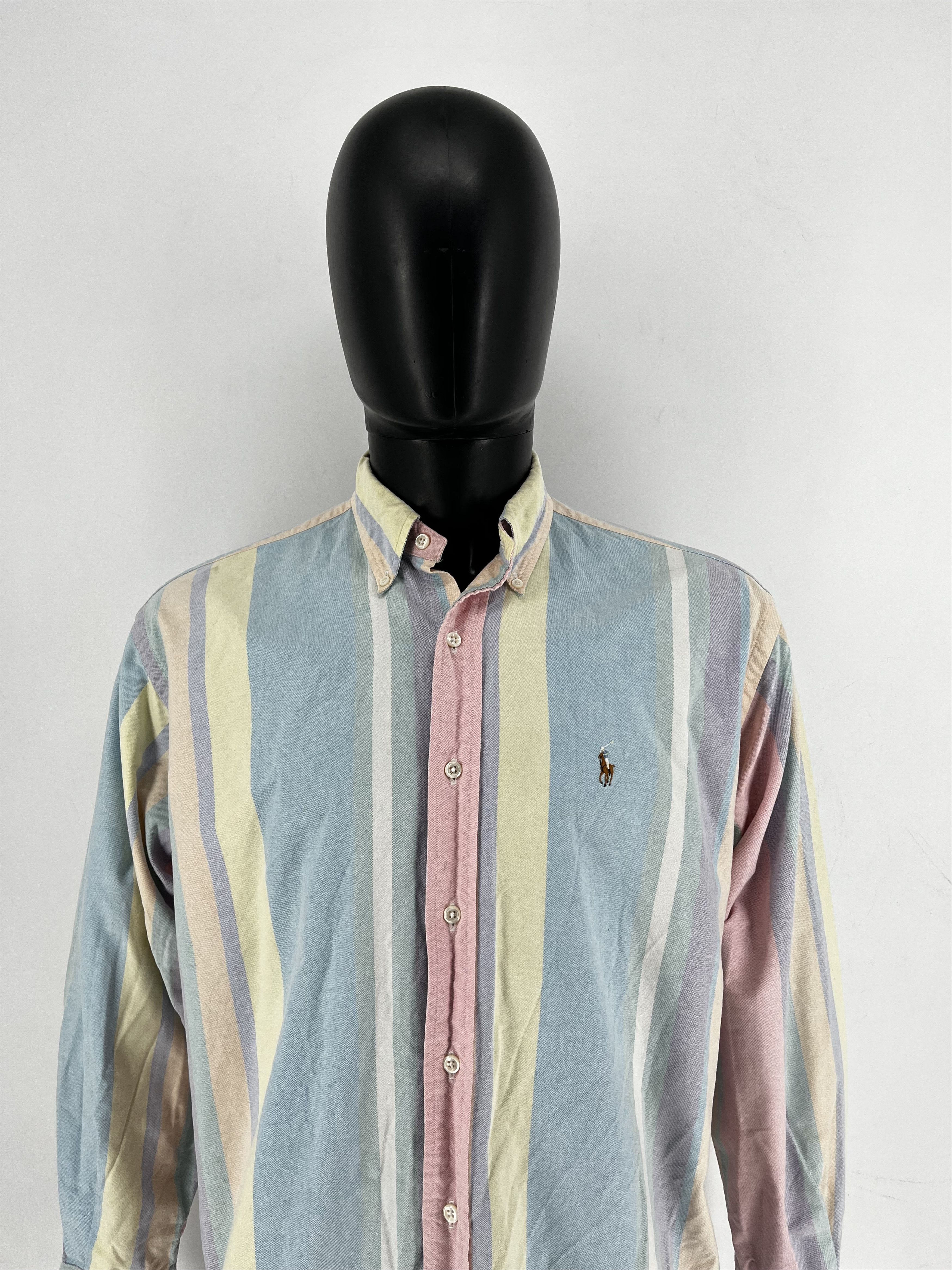 Polo Ralph Lauren Vintage Striped Shirt Polo Ralph Lauren Size M Rare Size US M / EU 48-50 / 2 - 1 Thumbnail