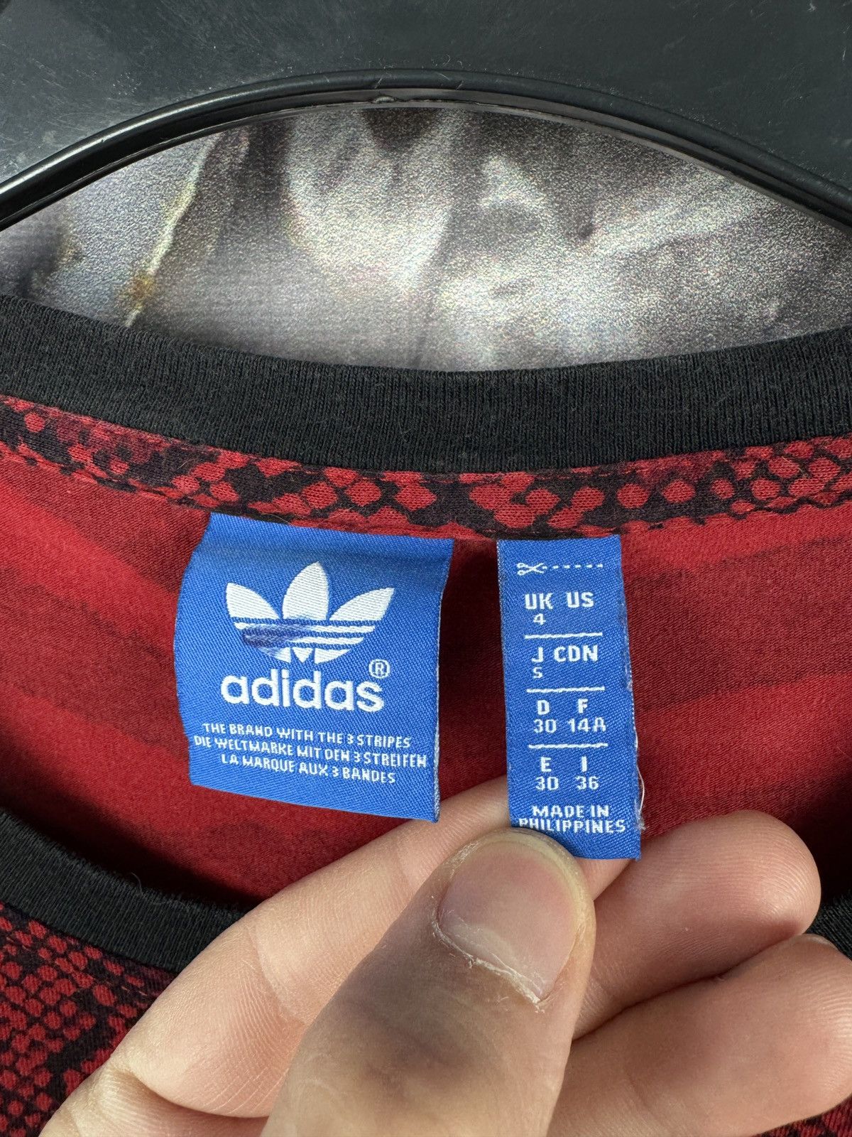 Adidas Adidas Originals Women’s Red Snake Print TShirt Trefoil Logo Size XS / US 0-2 / IT 36-38 - 8 Thumbnail