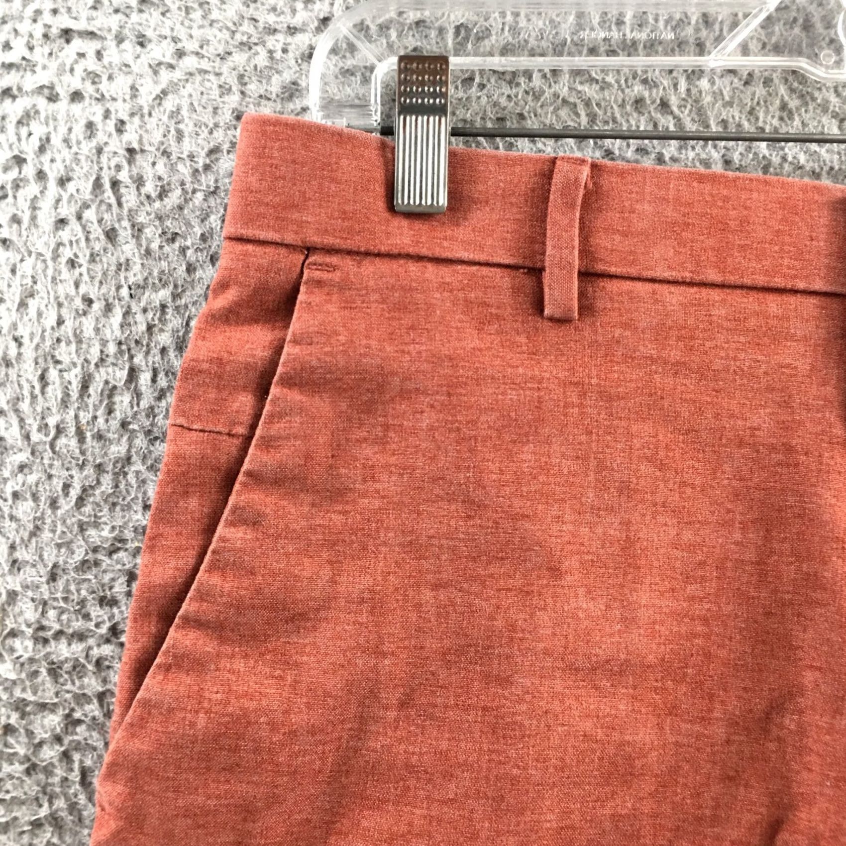 Banana Republic Banana Republic Mens Chino Shorts 32 Red Mid Rise Button Front Zip Fly Casual Size US 32 / EU 48 - 2 Thumbnail