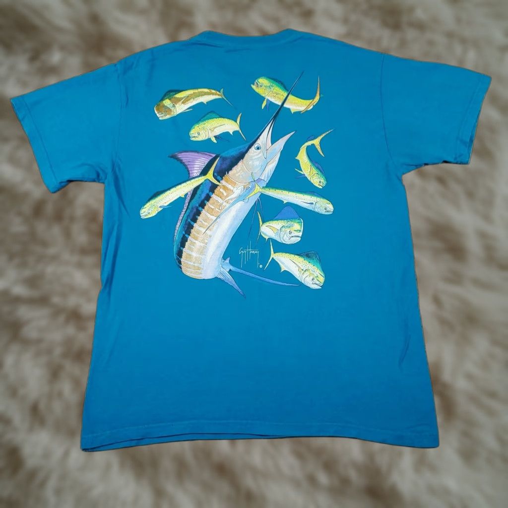 Guy Harvey Guy Harvey T Shirt Mens Medium Blue Graphic Crew Neck Short Sleeve Cotton Logo Vintage? No – Classic Sports Fish Theme Mens Medium Blue Size US M / EU 48-50 / 2 - 1 Thumbnail