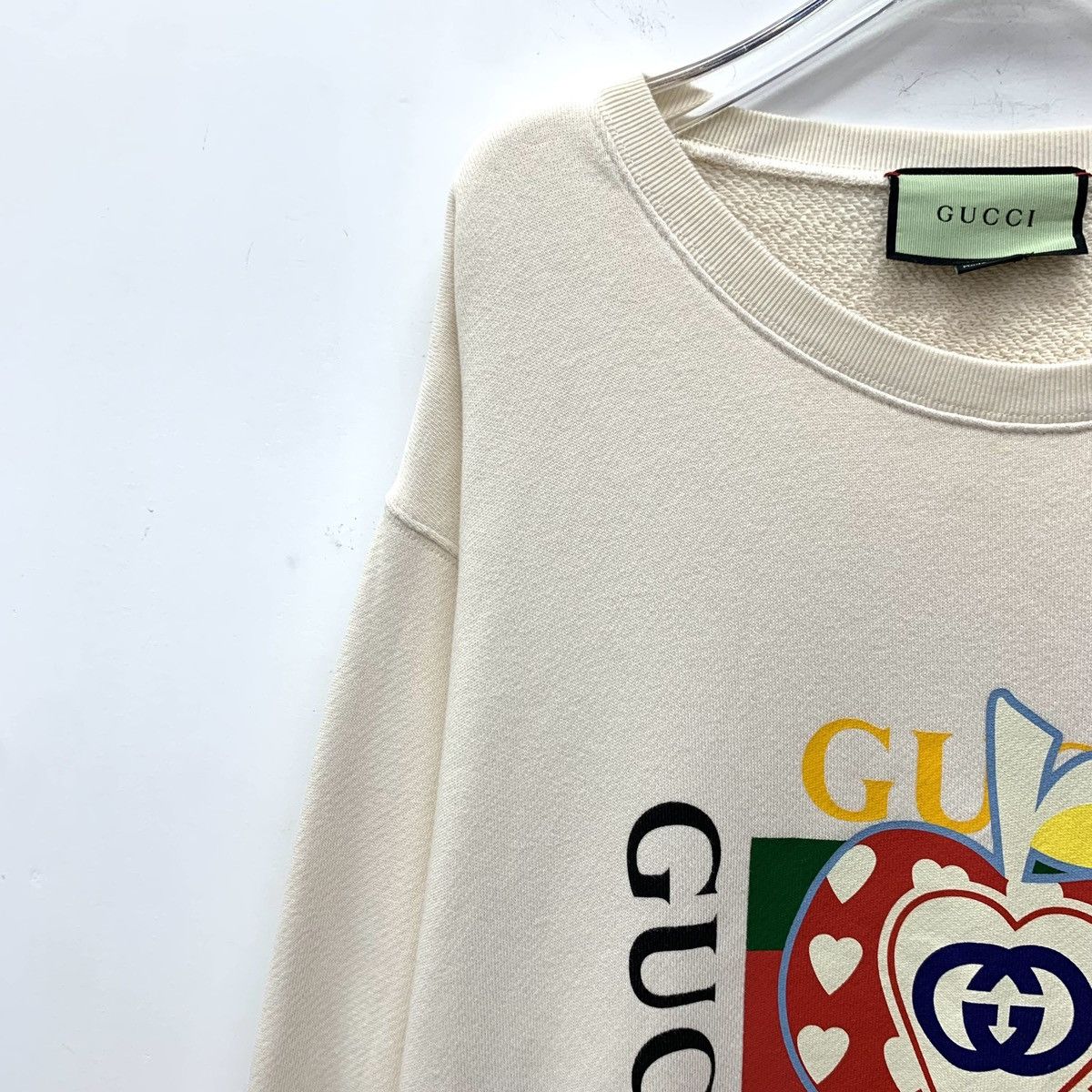 Gucci Gucci Apricot Apple Monogram Print Cotton Sweatshirt Size L / US 10 / IT 46 - 3 Thumbnail